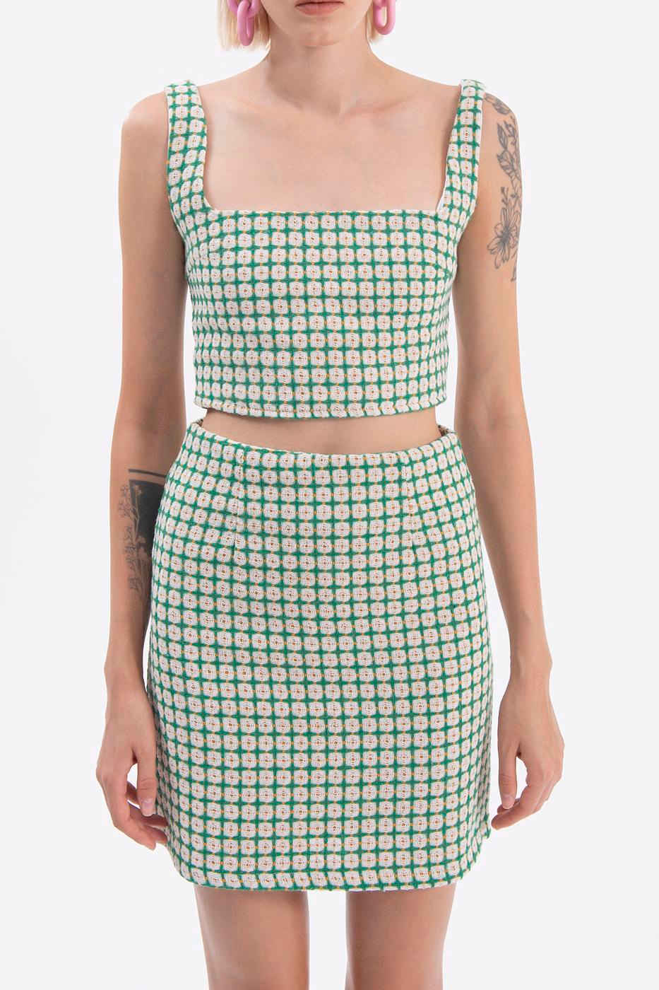 Square neck bustier