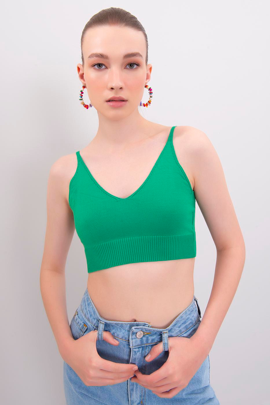 Strapped Knit Bustier