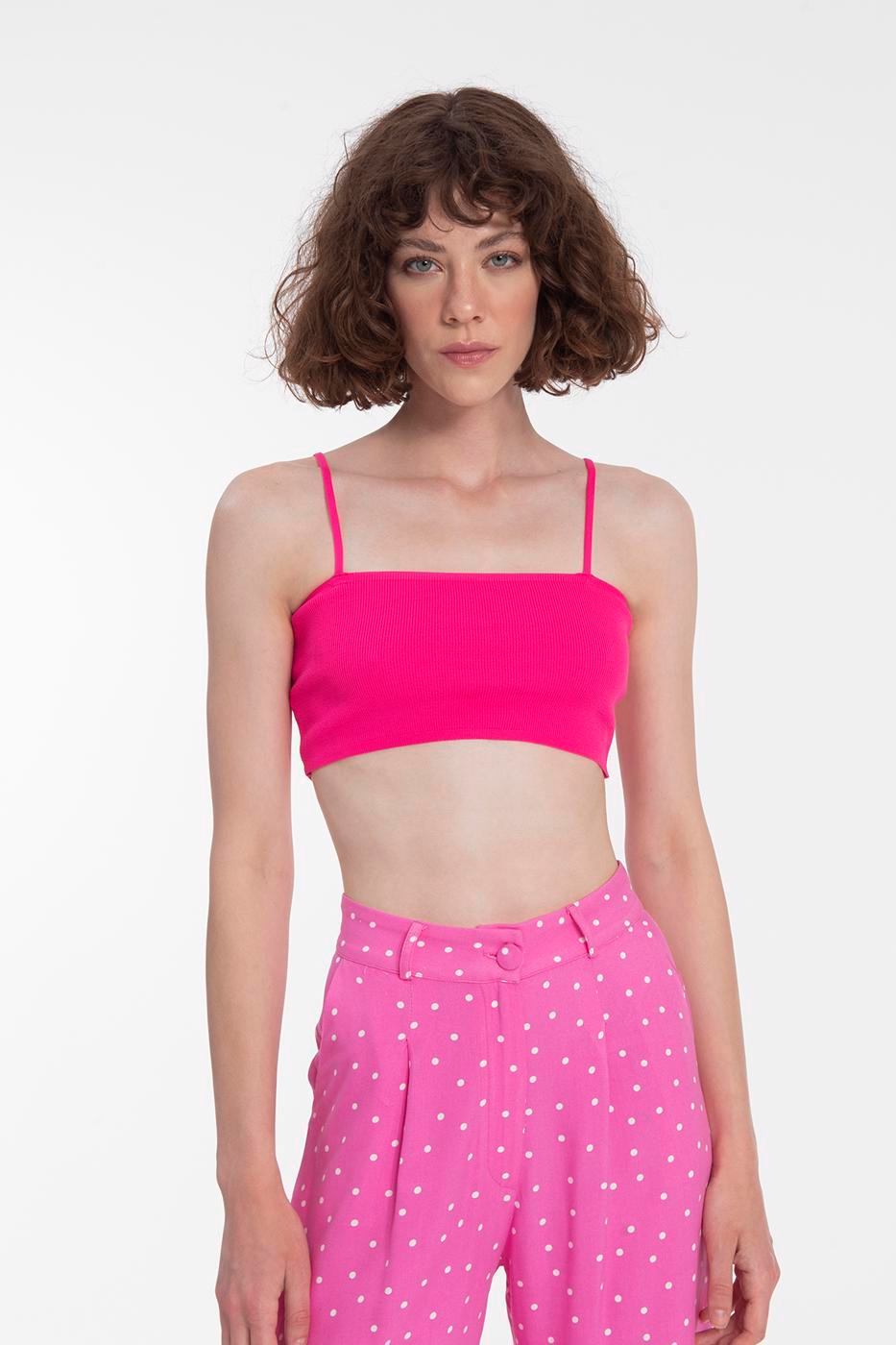 Strapped Knit Bustier