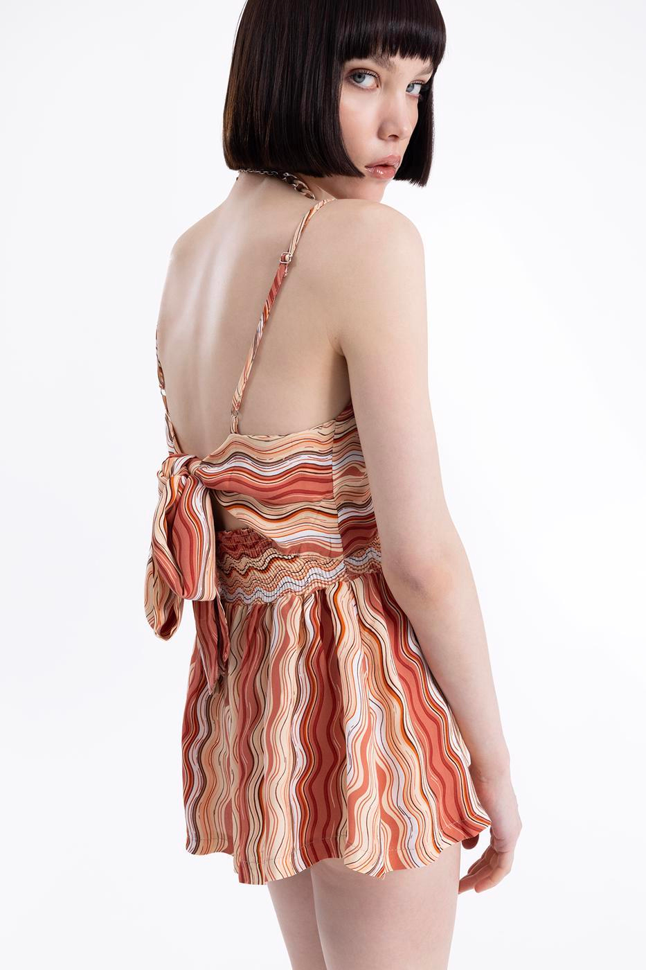 Strapped mini romper