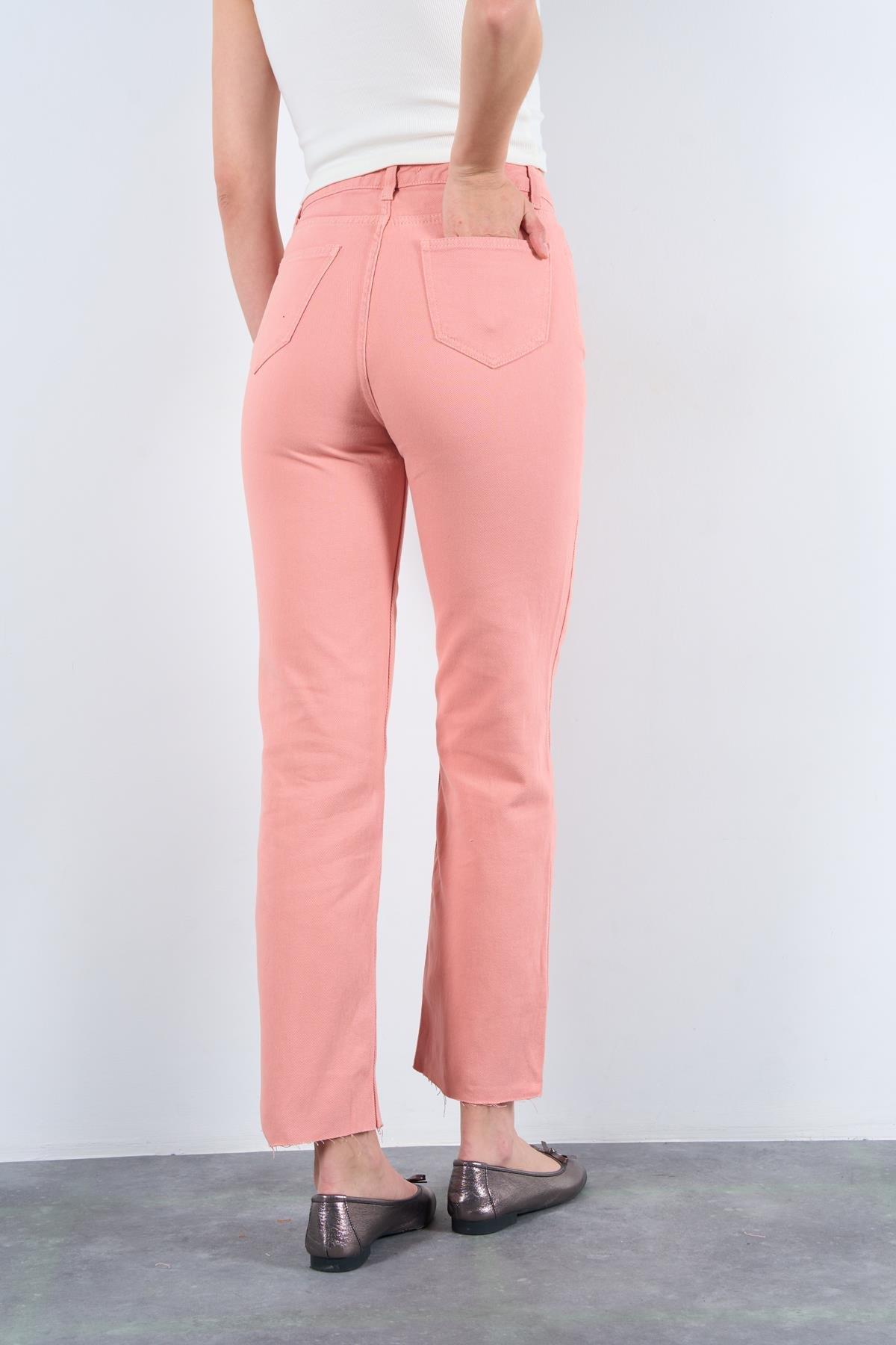 Strong Düz Pantolon - Pudra