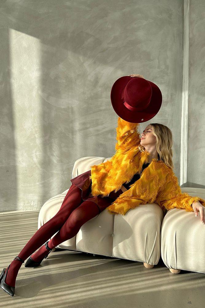 Suni Kürk Toptan Ceket - Hardal | TOPSHOW