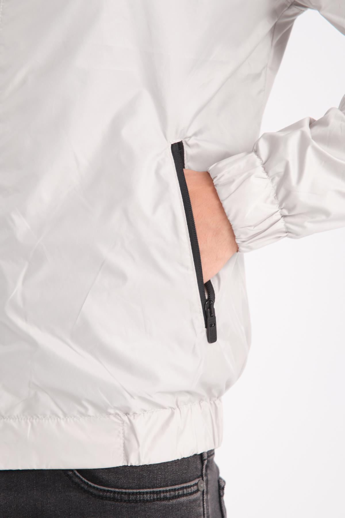 Wholesale Beige Hooded Jersey Lined Spring Jacket 4079T