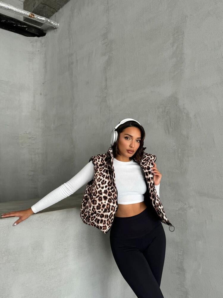 Toptan Yelek - Taş Leopar | TOPSHOW