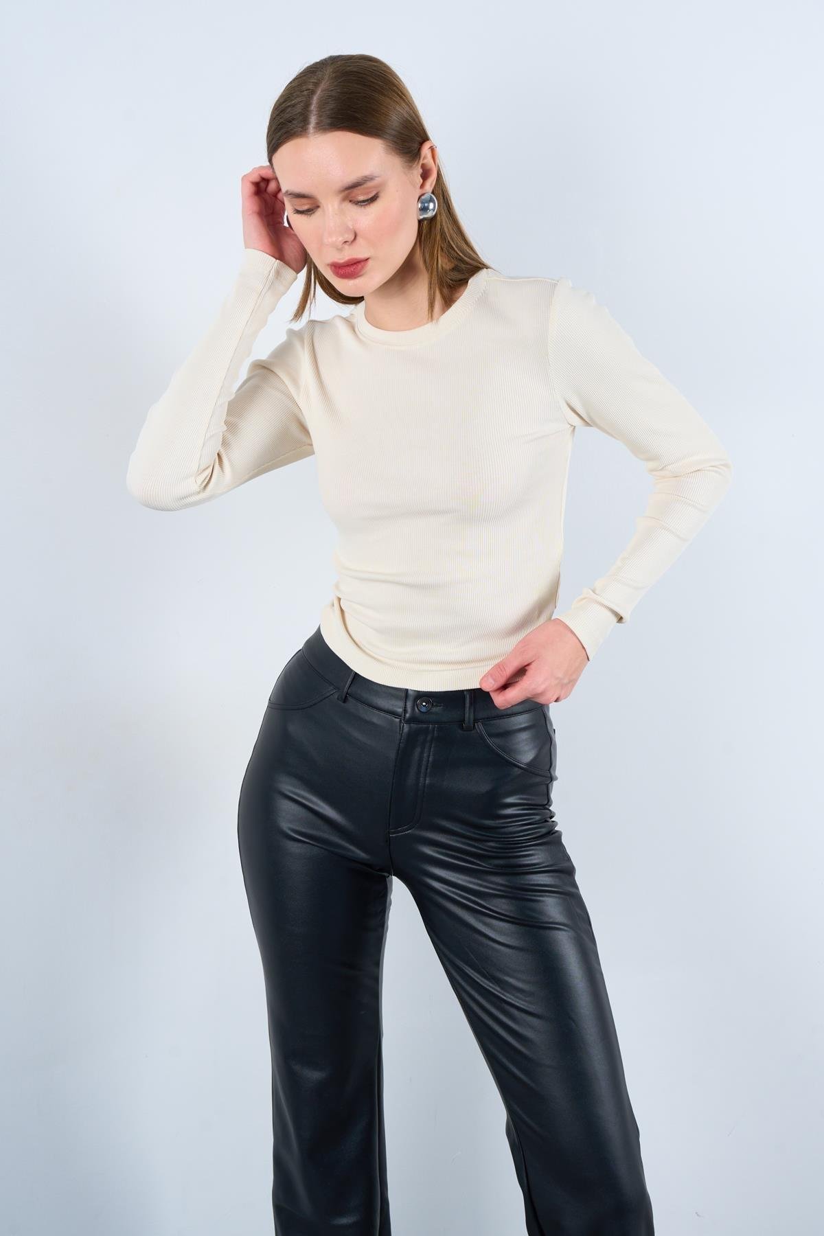 Uzun Kollu Body - Ekru