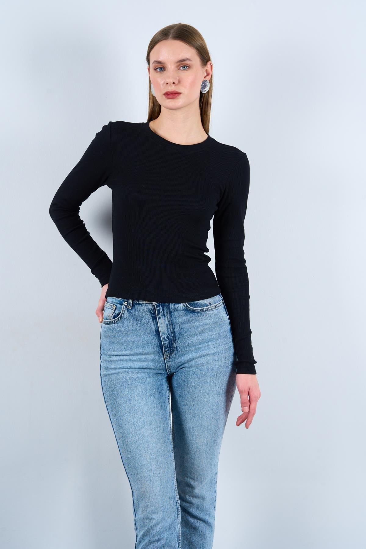 Uzun Kollu Body - Siyah