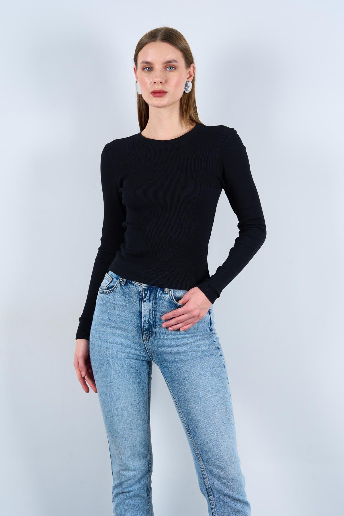 Uzun Kollu Body - Siyah