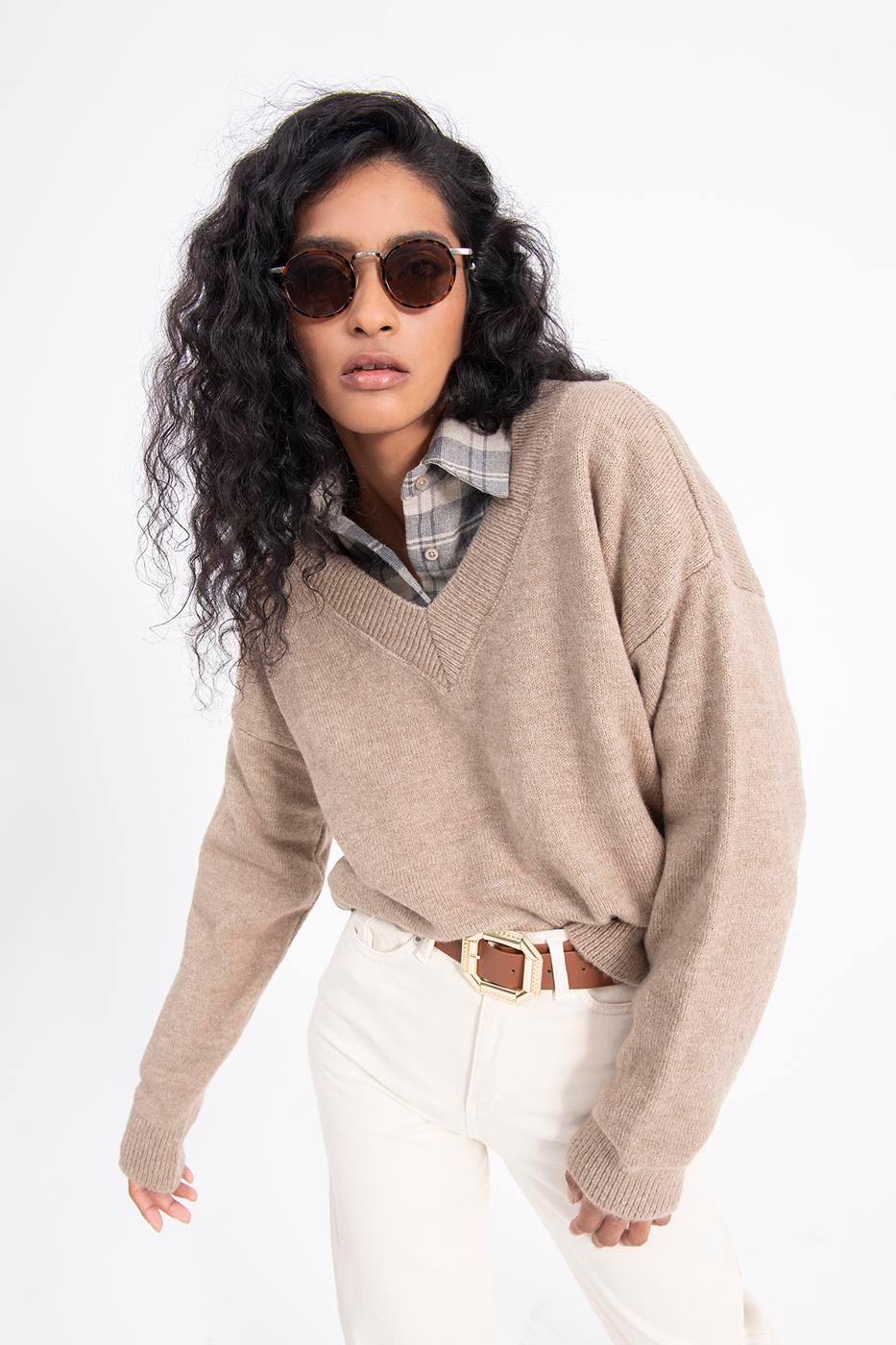 V-neck sweater