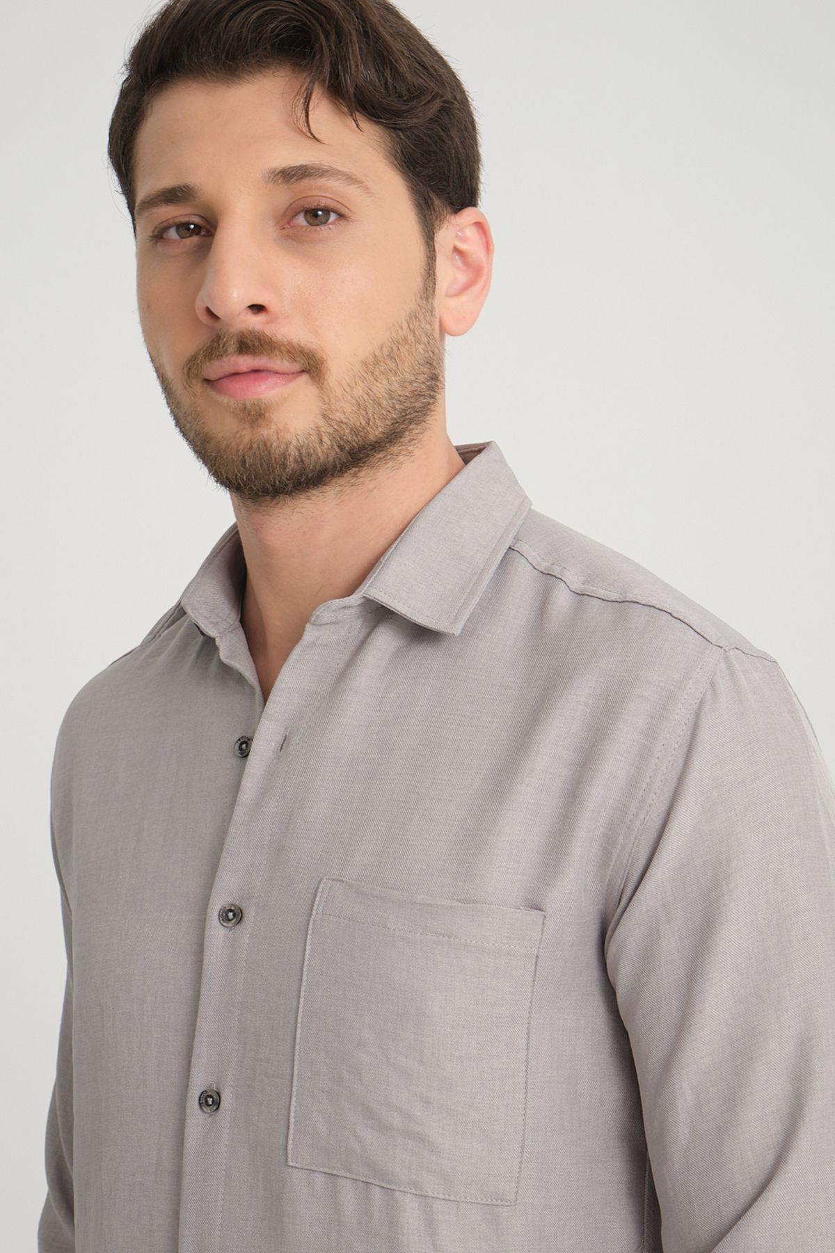 Wholesale Linel Men's Long Sleeve Regular Fit Shirt  
