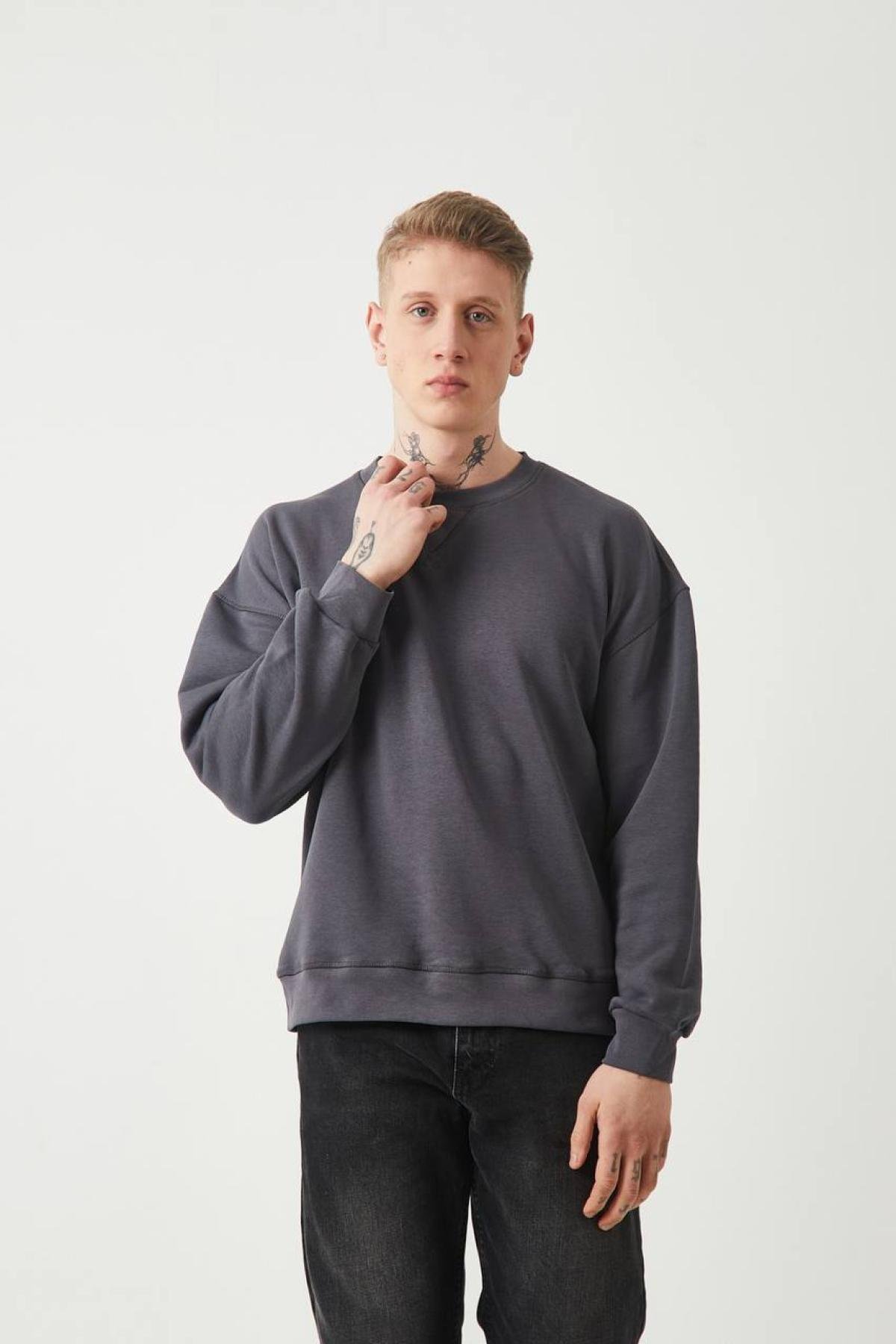 Wholesale Men Anthracite Sweatshirt 739184