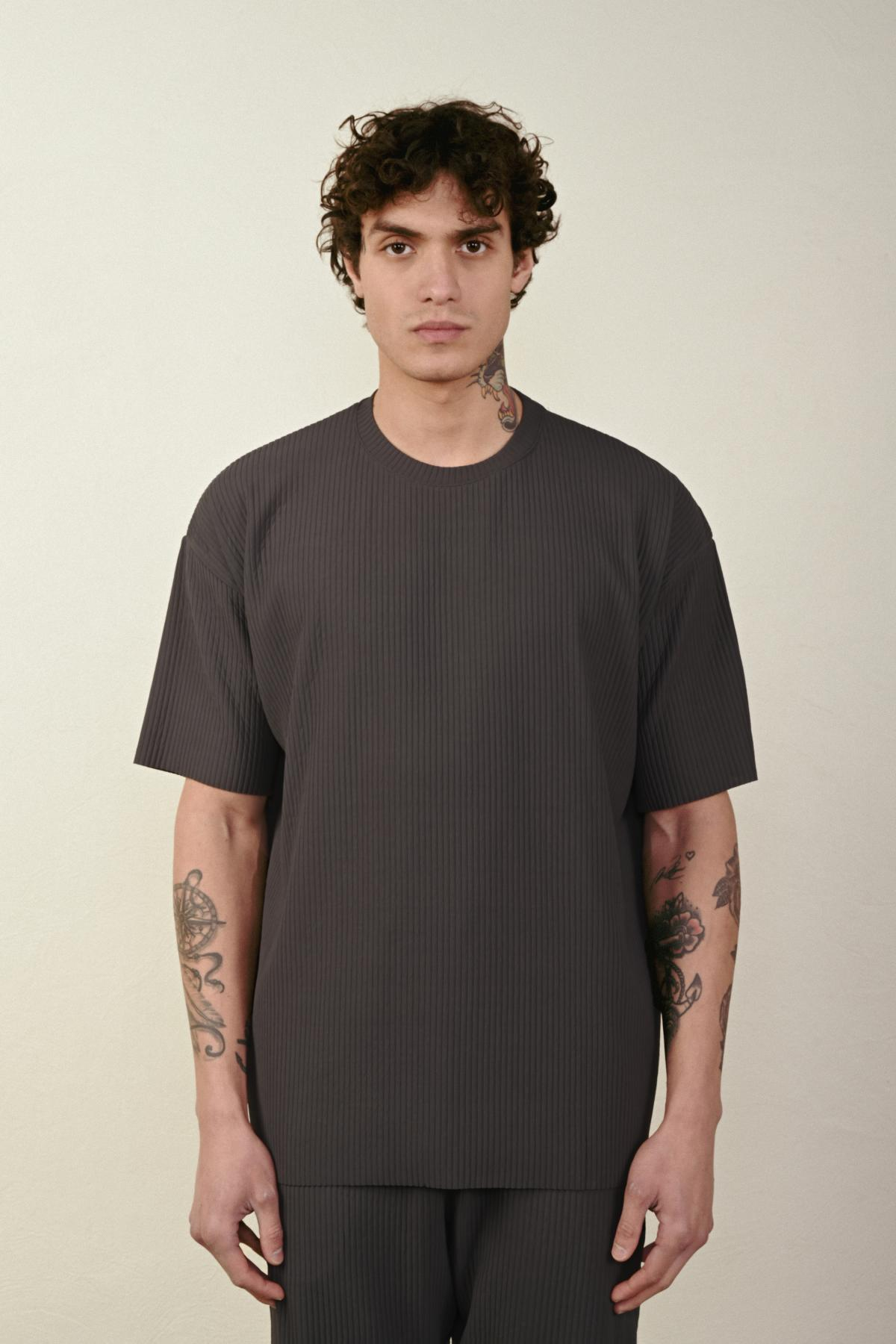Wholesale Men Anthracite T-shirt 721412