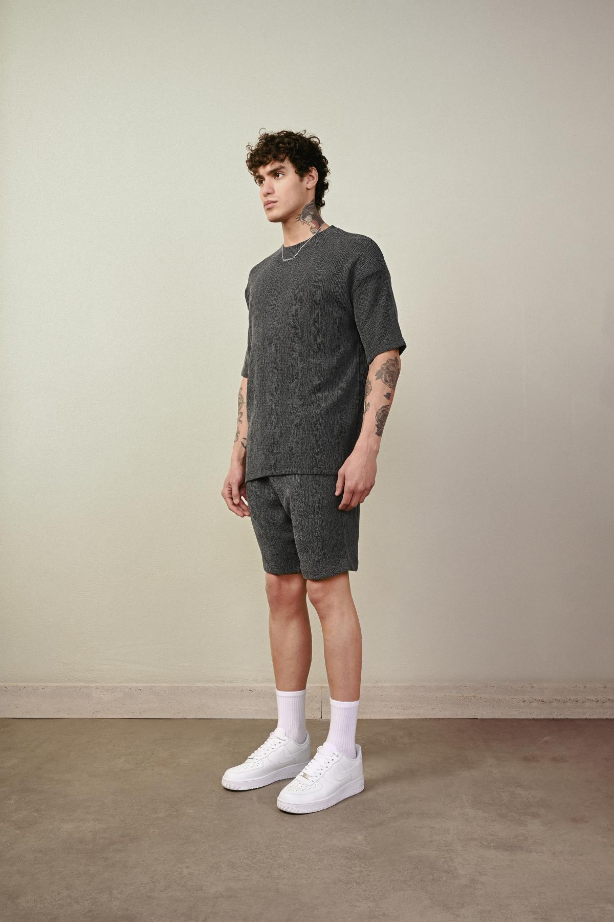 Wholesale Men Anthracite T-shirt 721574