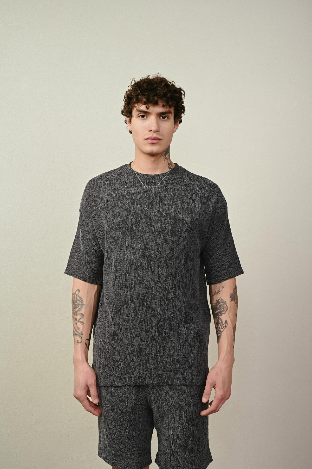 Wholesale Men Anthracite T-shirt 721574