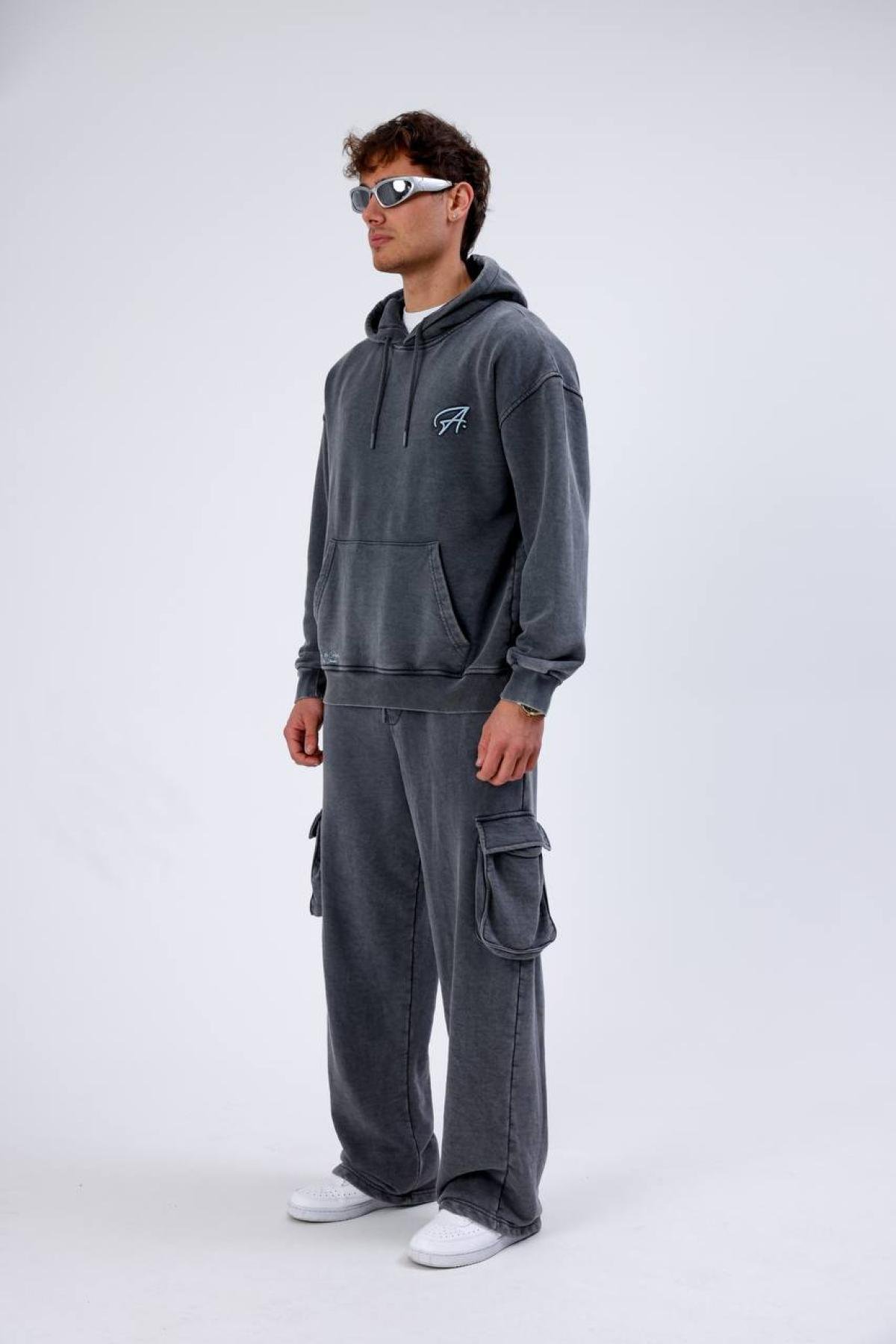Wholesale Men Anthracite Tracksuit Set 739163