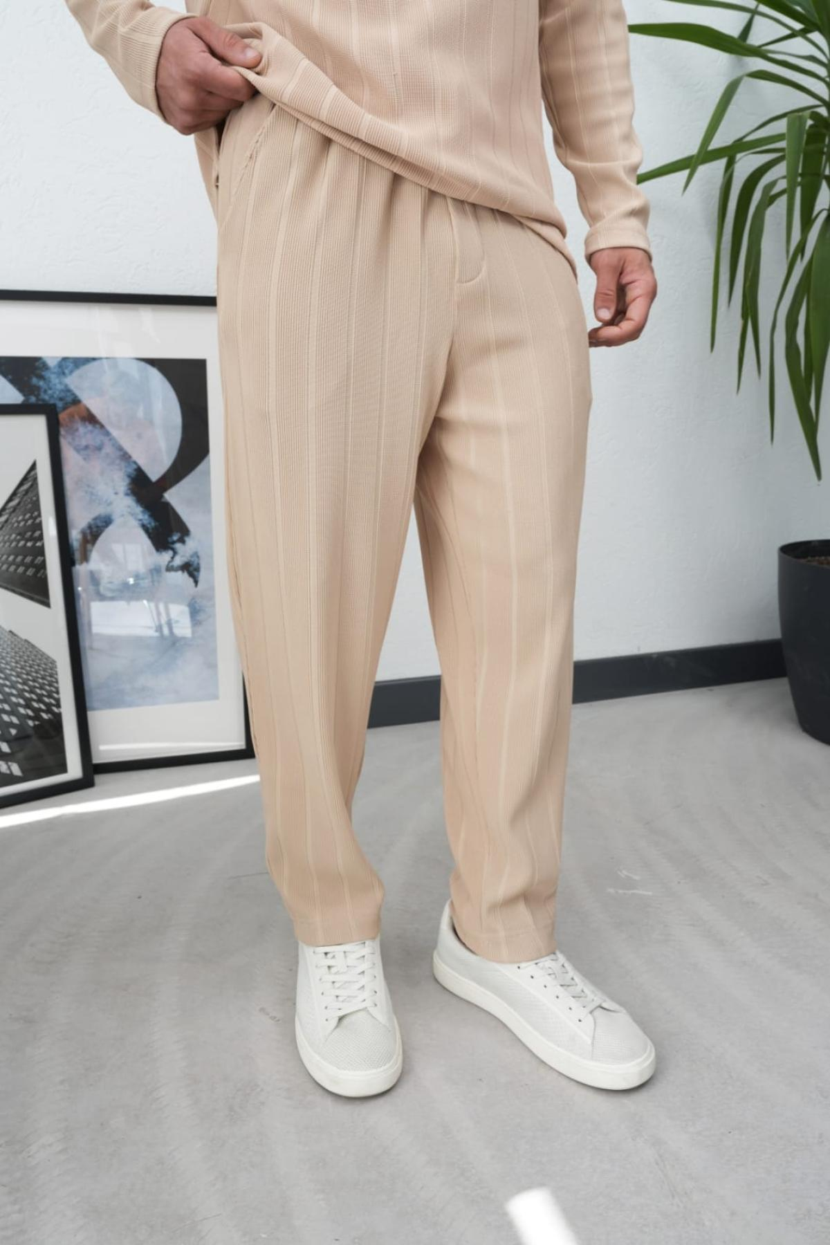 Wholesale Men Beige Pants 738265