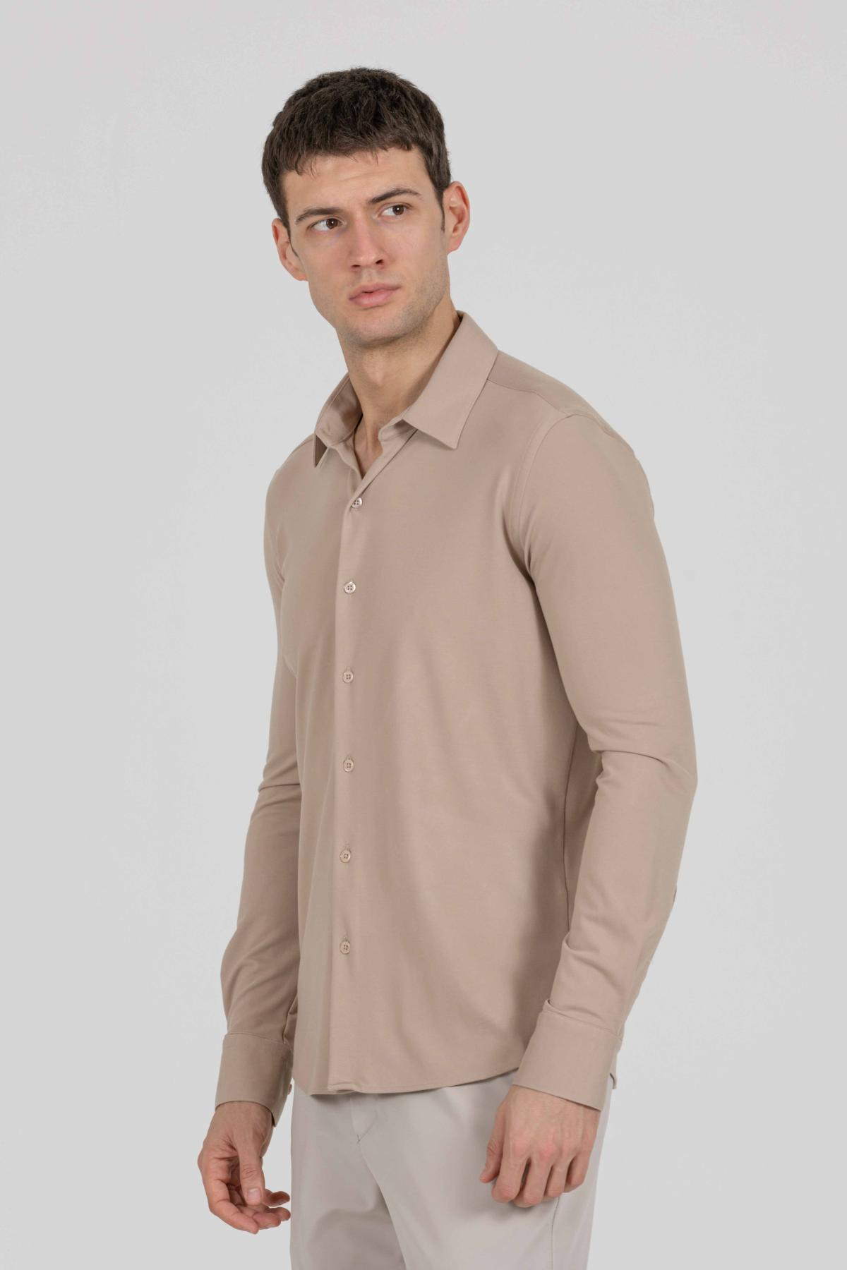 Wholesale Men Beige Shirt 733133