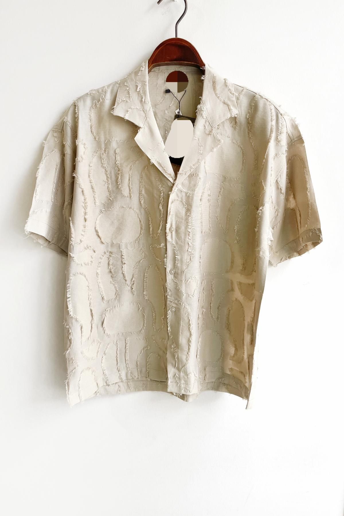 Wholesale Men Beige Shirt 730295