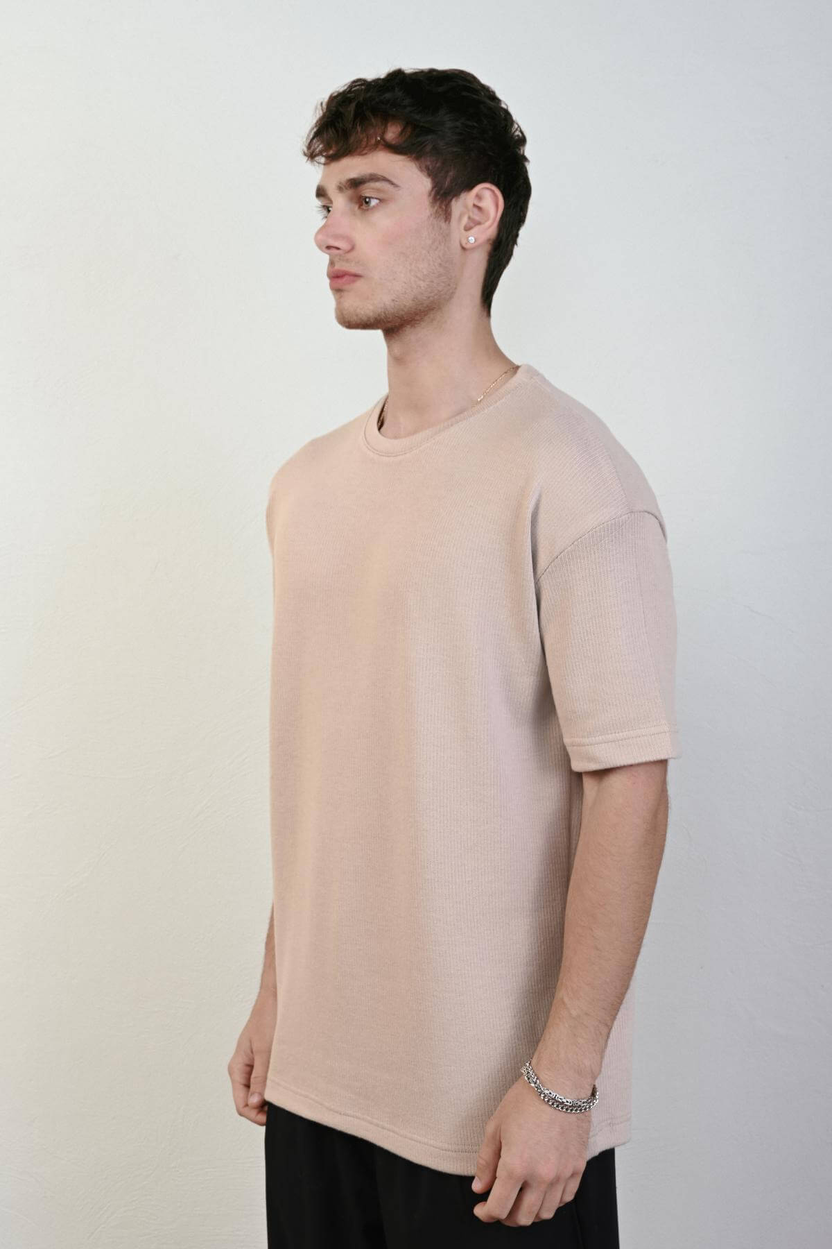 Wholesale Men Beige T-shirt 721627