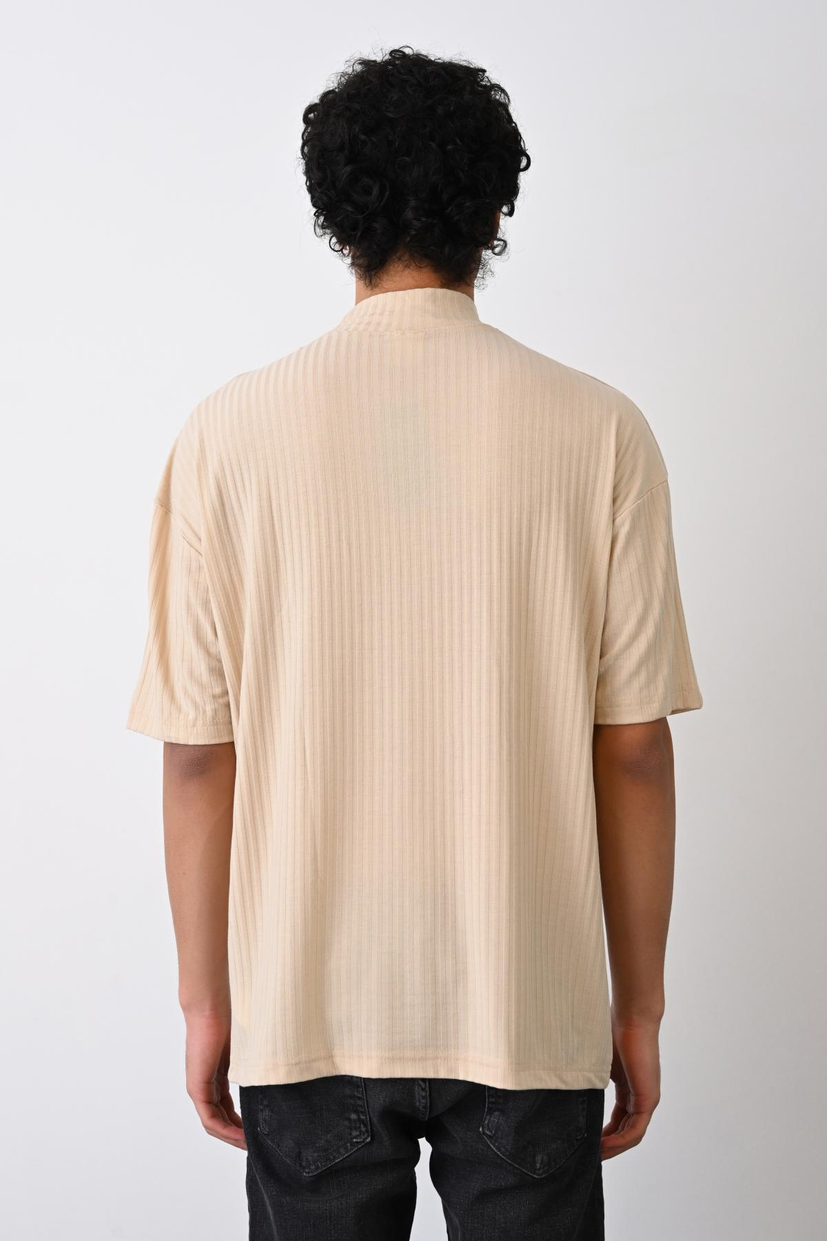 Wholesale Men Beige T-shirt 721208