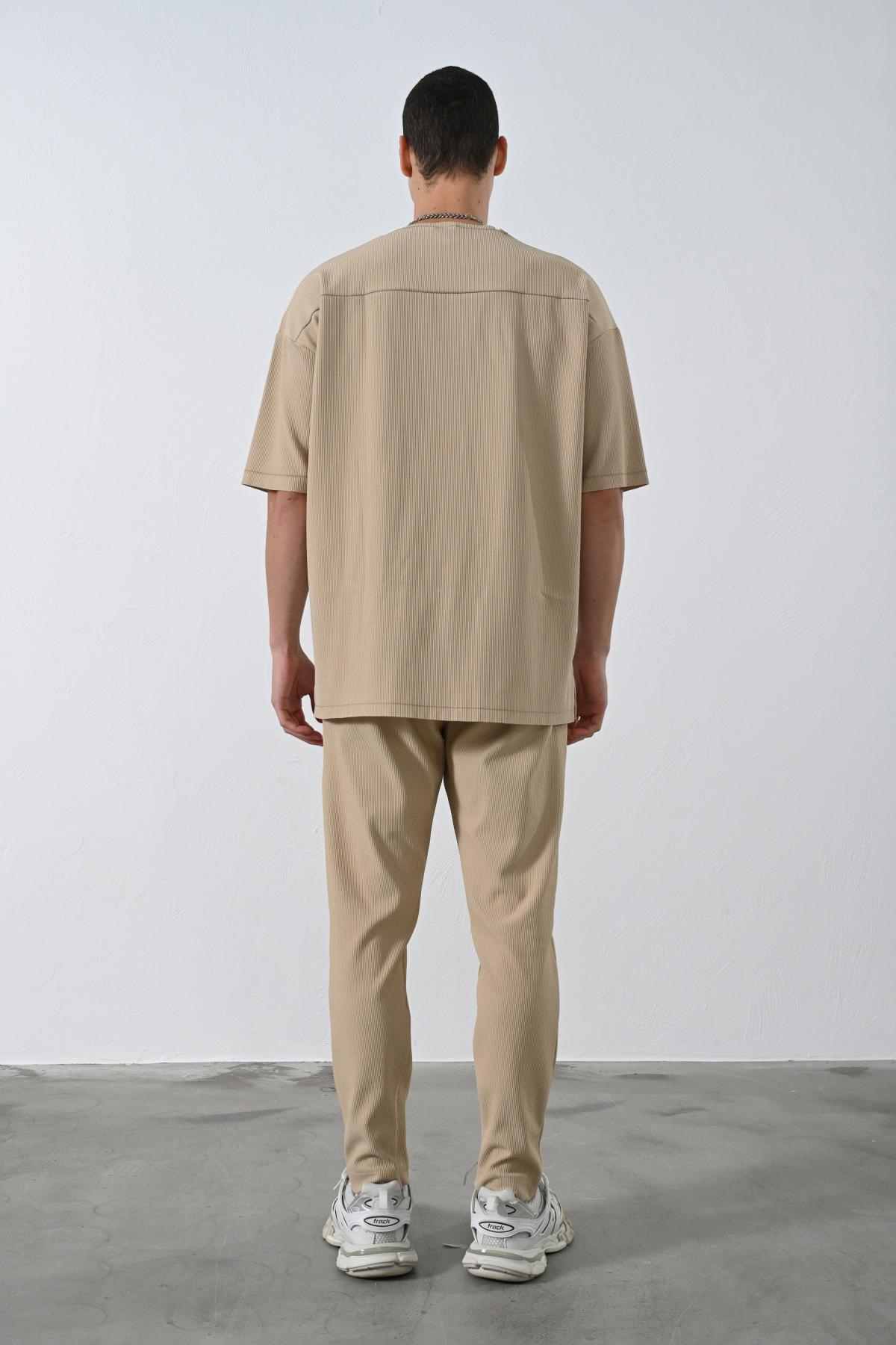 Wholesale Men Beige T-shirt 721491