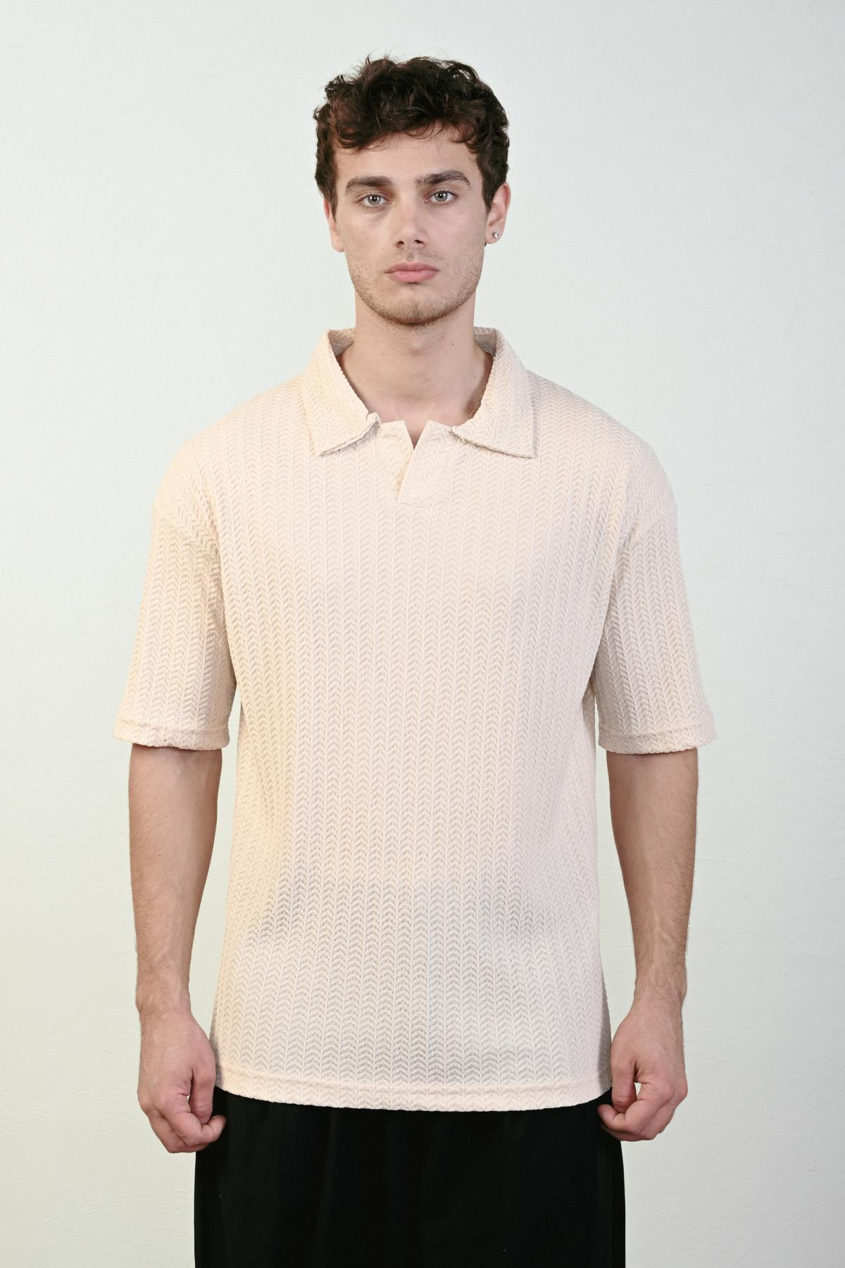 Wholesale Men Beige T-shirt 721515