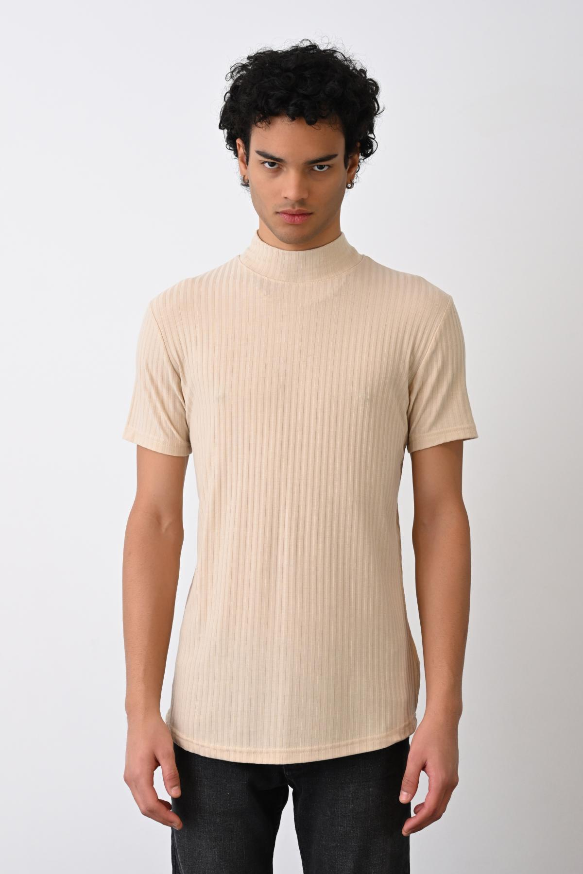 Wholesale Men Beige T-shirt 721211