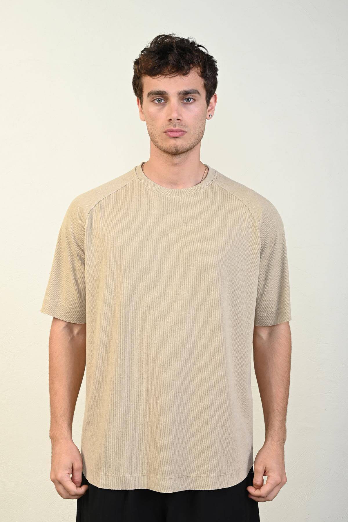 Wholesale Men Beige T-shirt 721641