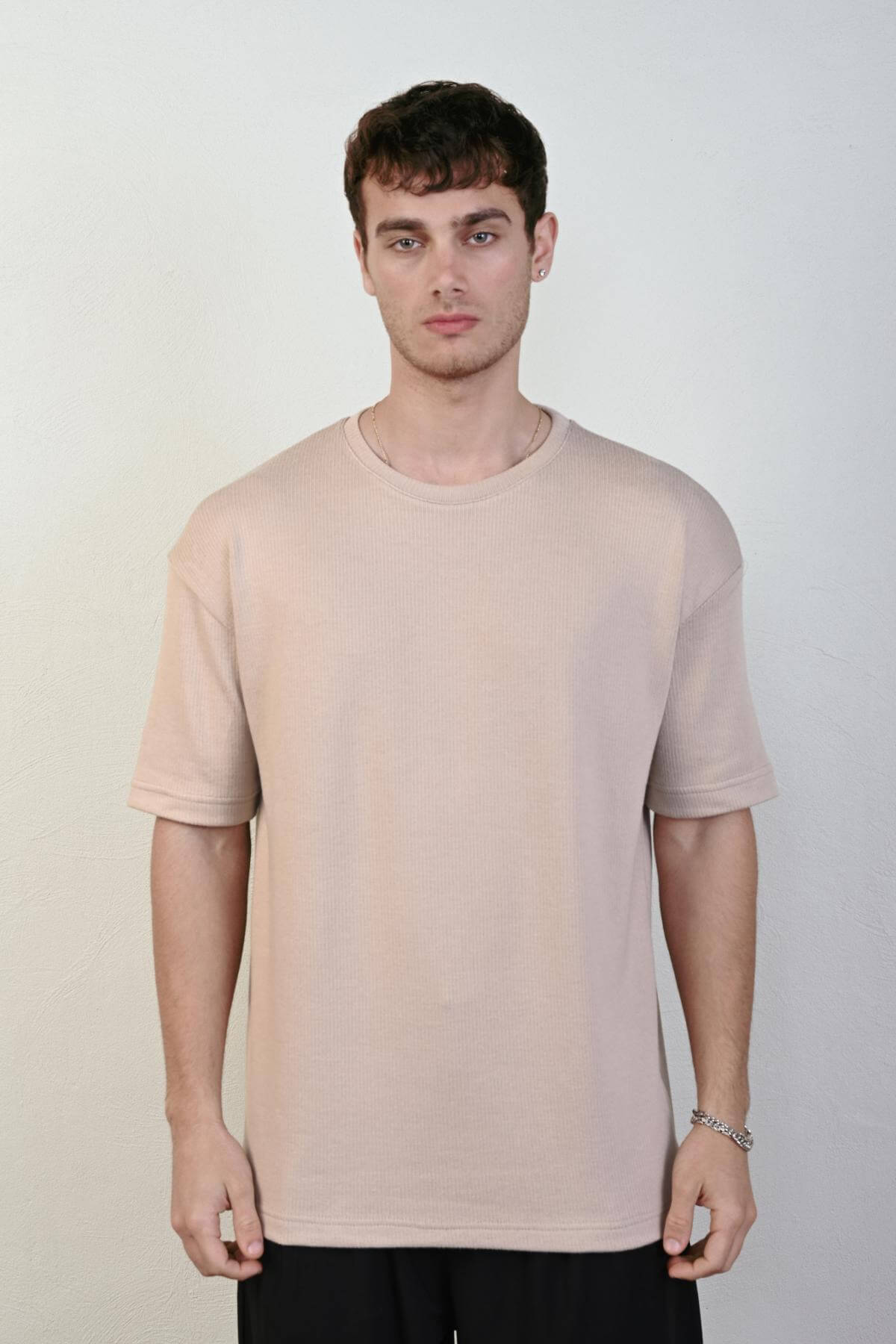Wholesale Men Beige T-shirt 721627
