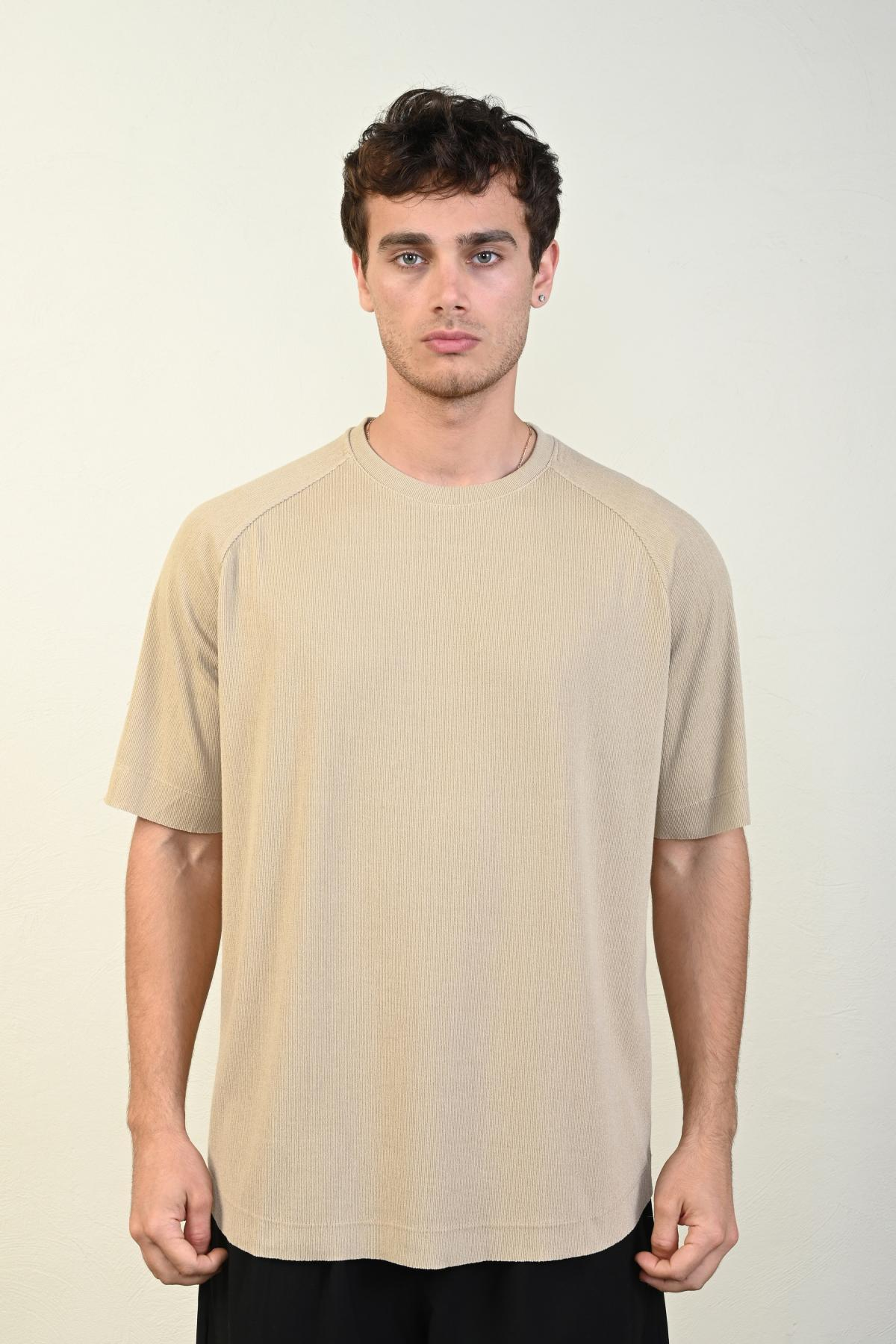 Wholesale Men Beige T-shirt 721641