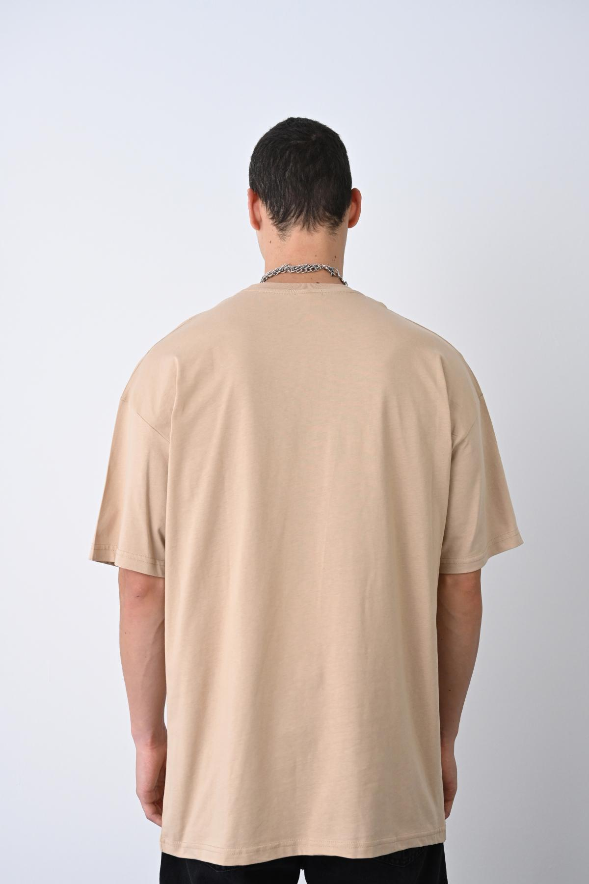 Wholesale Men Beige T-shirt 721194