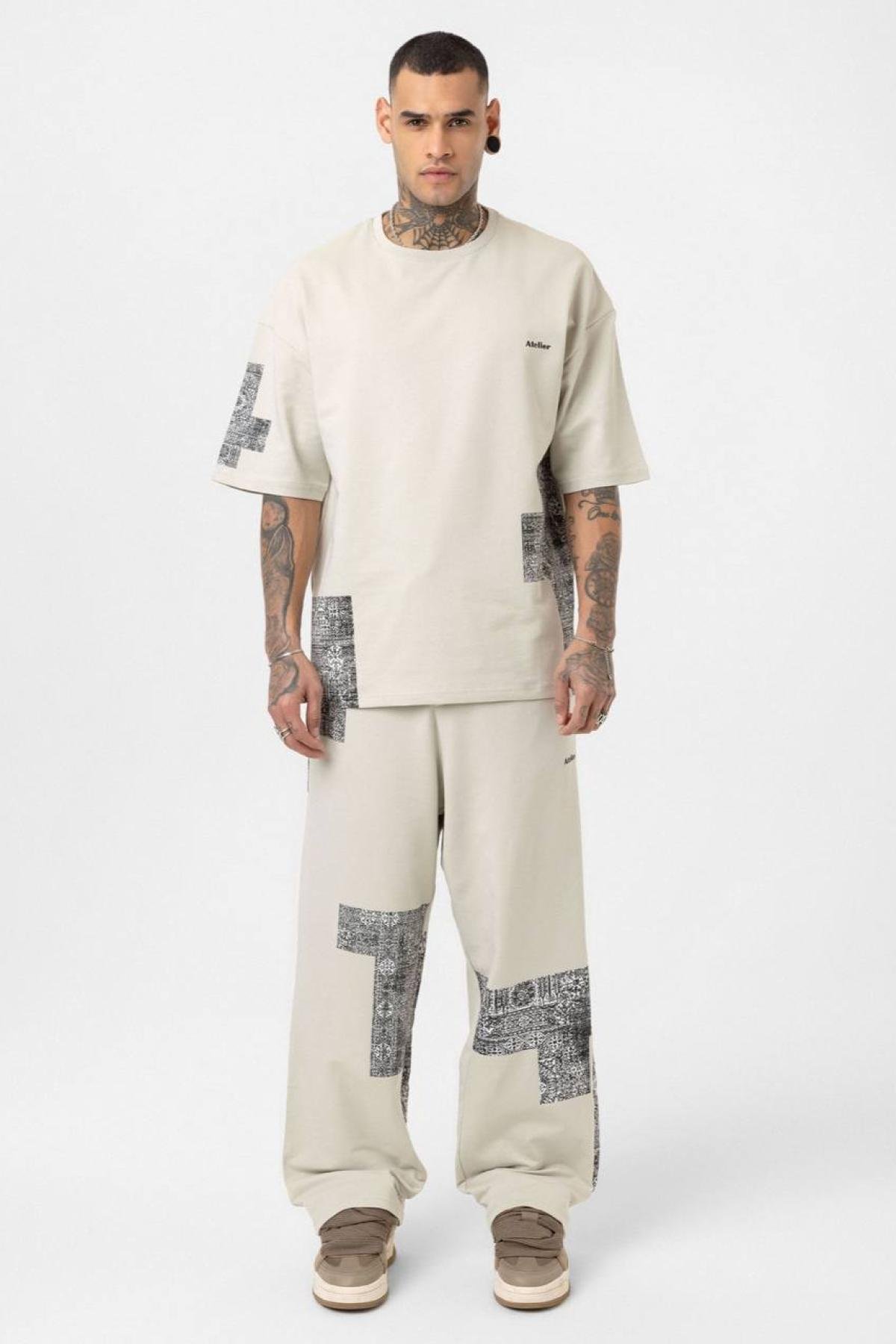 Wholesale Men Beige Tracksuit 722678