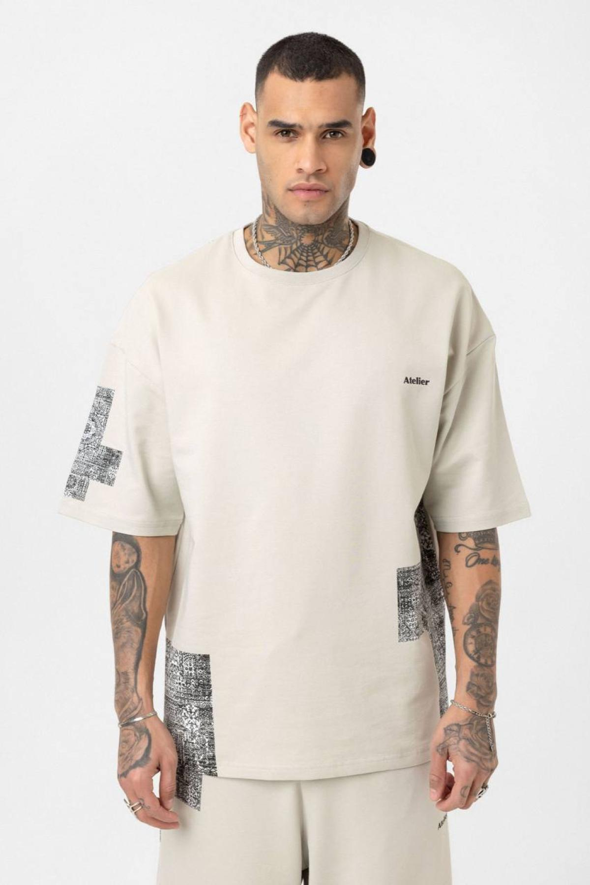 Wholesale Men Beige Tracksuit 722678