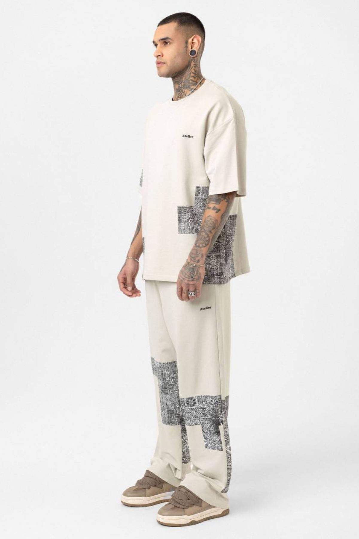 Wholesale Men Beige Tracksuit 722678