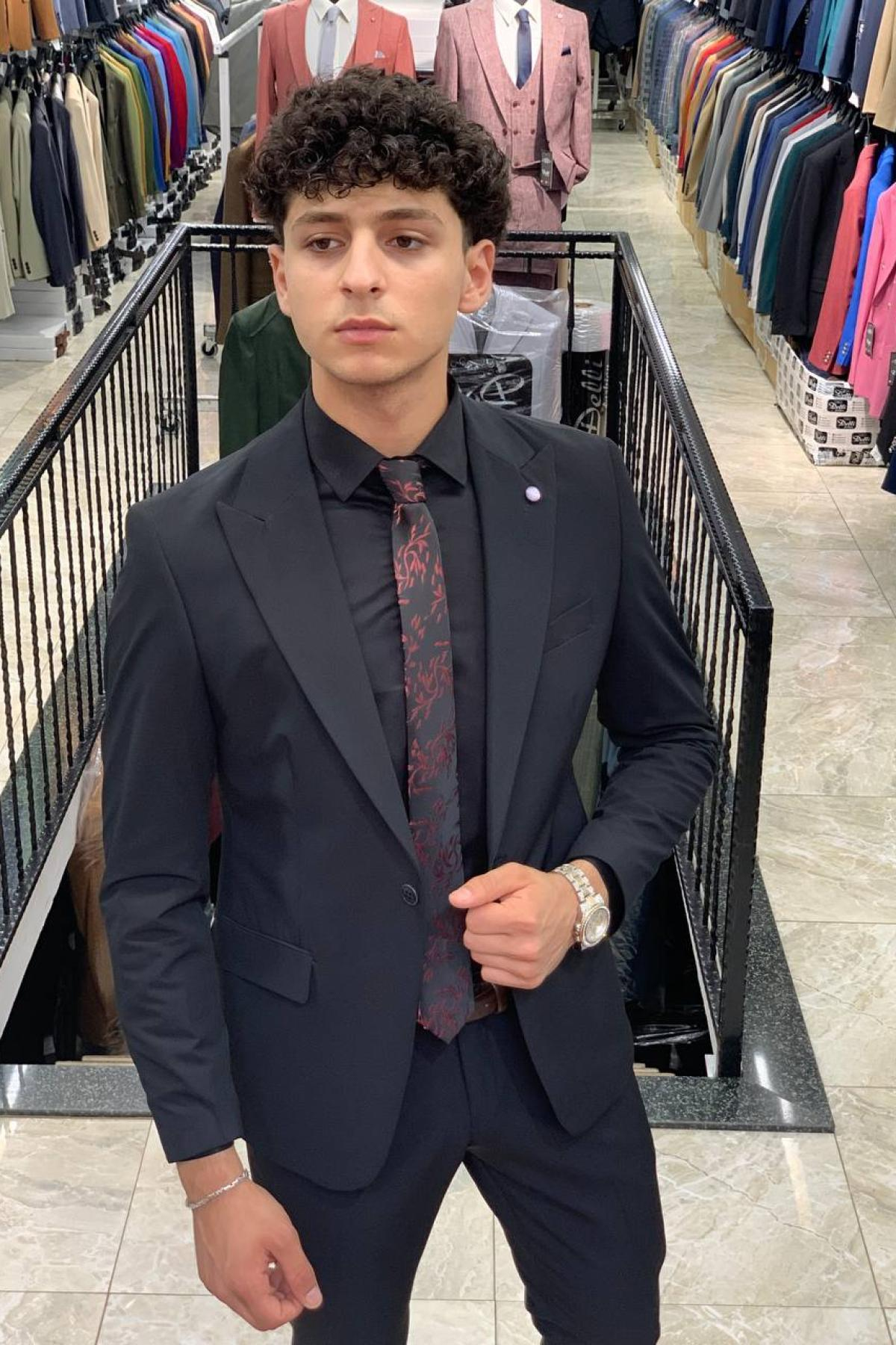 Wholesale Men Black Blazer 738054