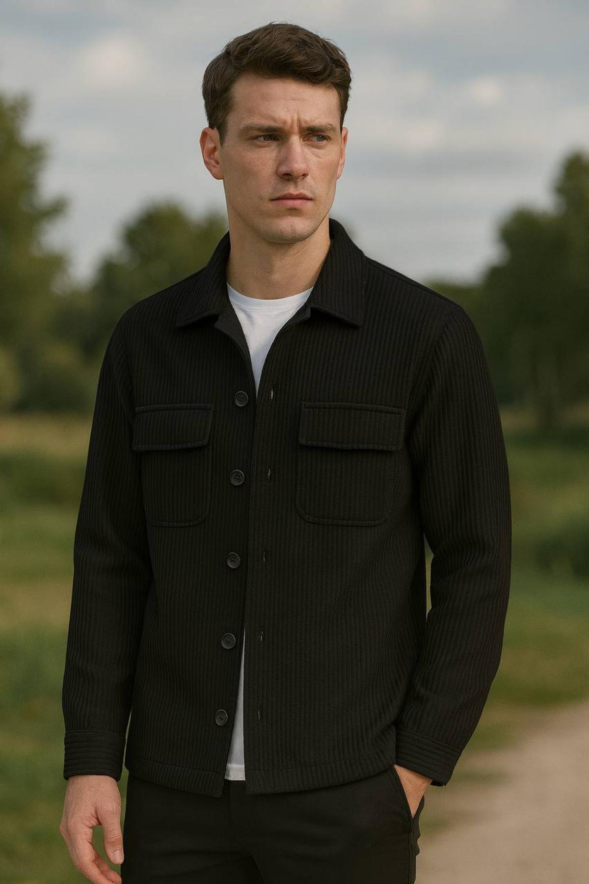 Wholesale Men Black Jacket 738226