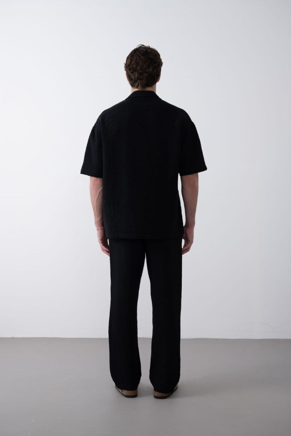 Wholesale Men Black Pants 738241