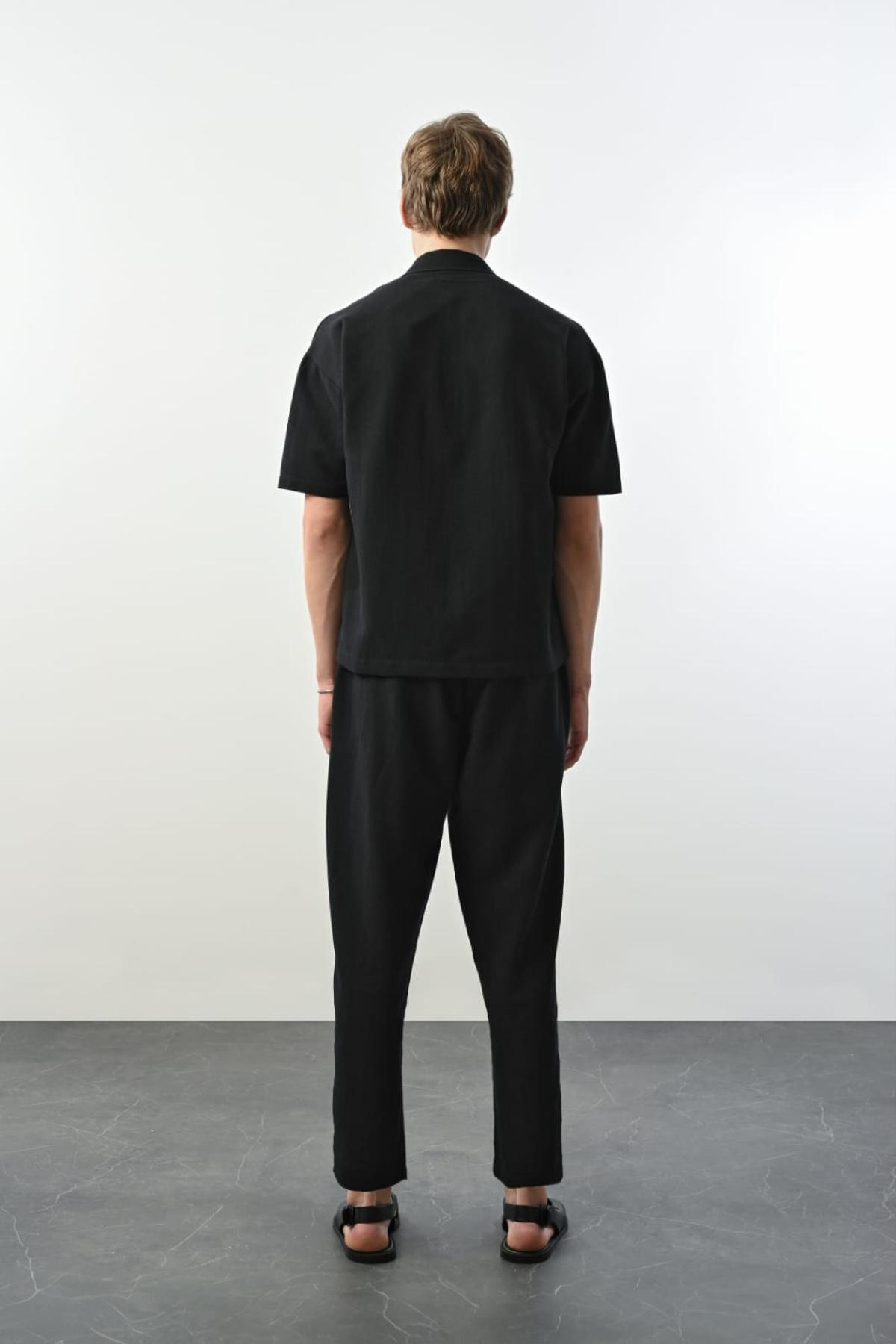 Wholesale Men Black Pants 739030