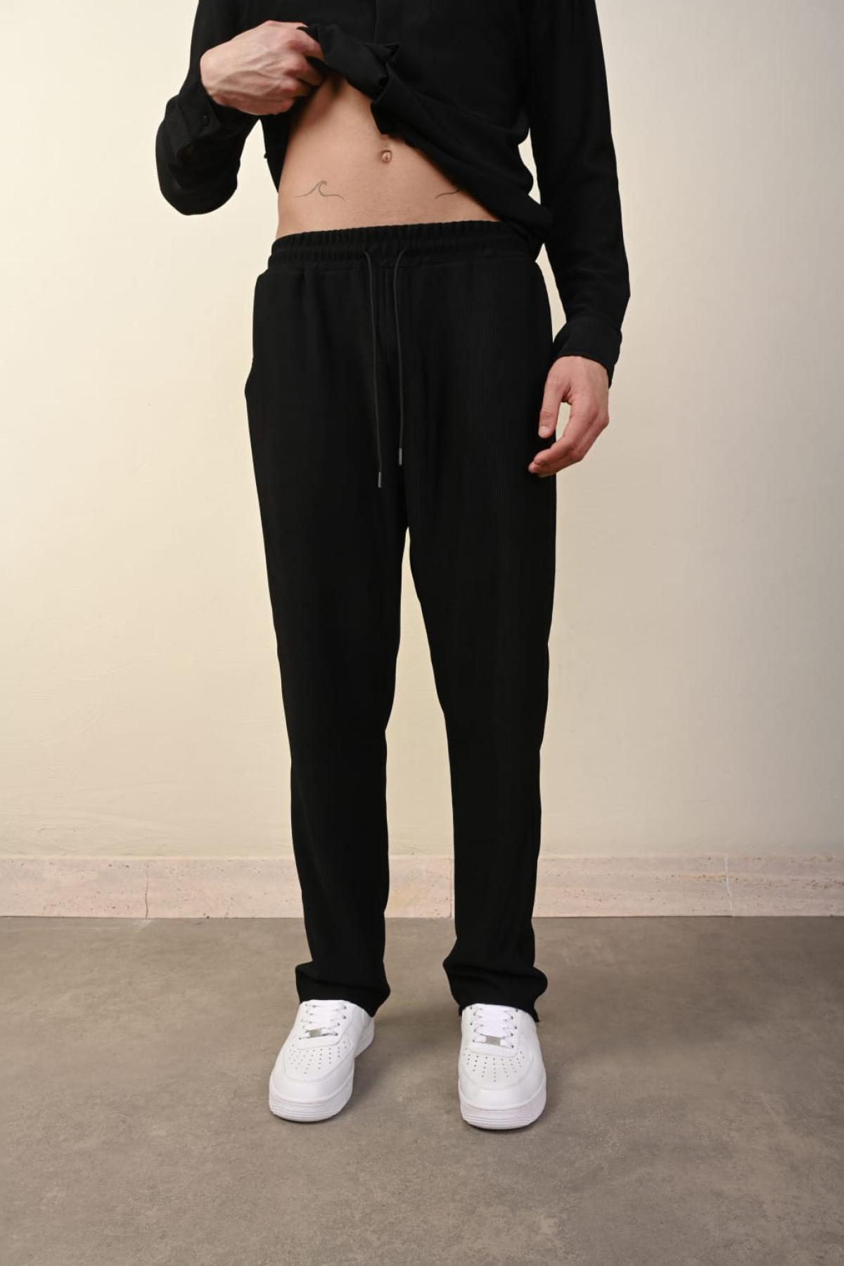 Wholesale Men Black Pants 739014