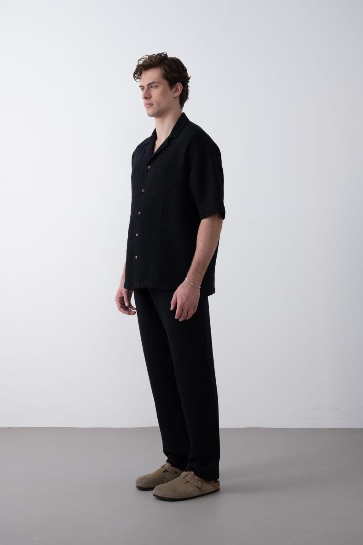 Wholesale Men Black Pants 738241