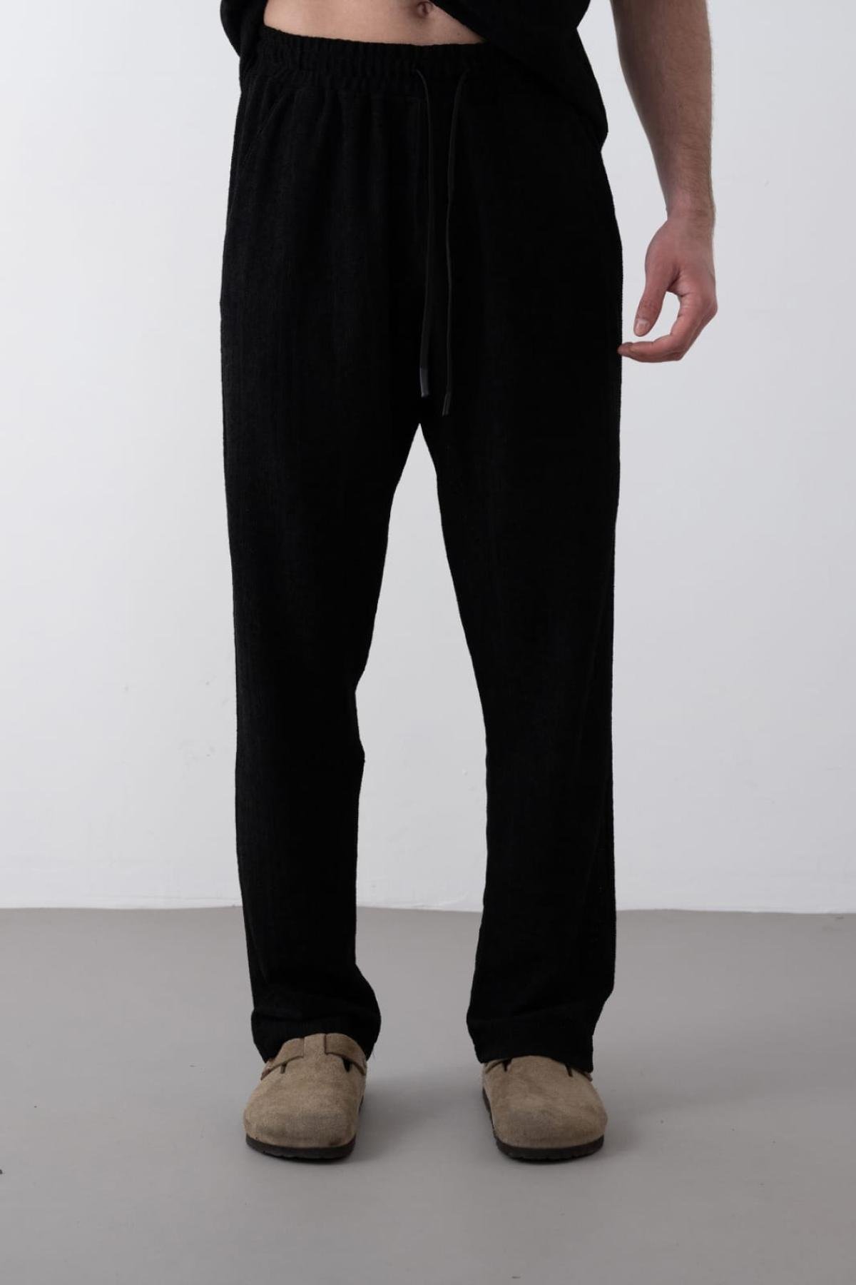 Wholesale Men Black Pants 738595
