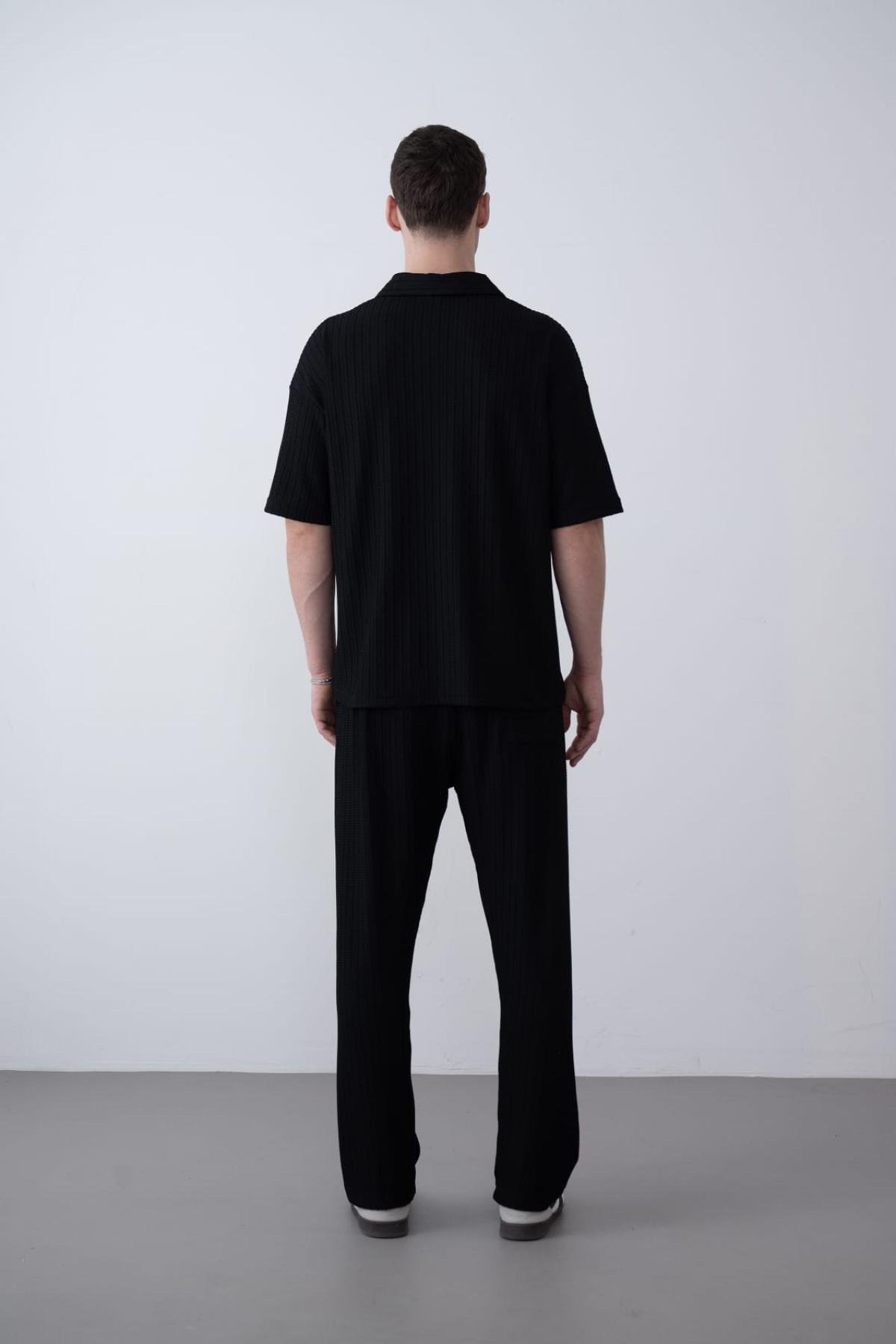 Wholesale Men Black Pants 738721
