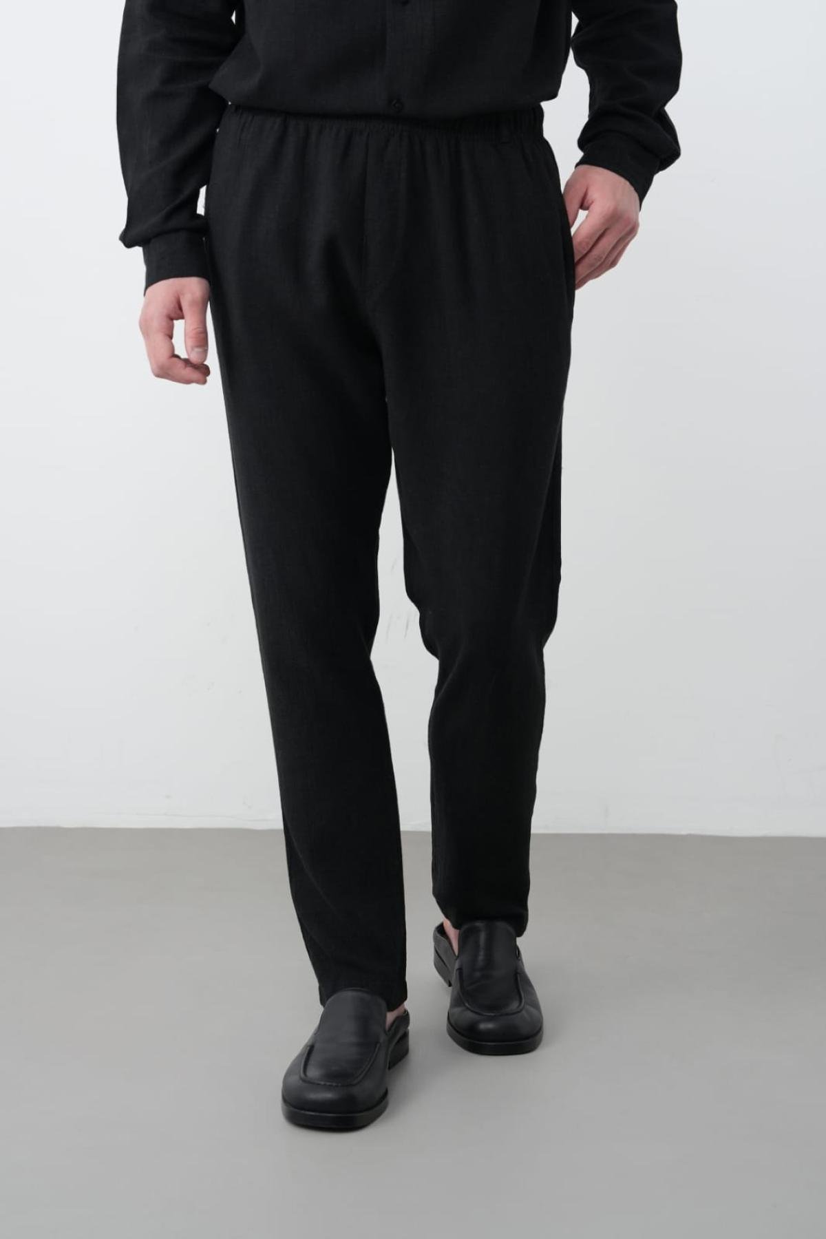 Wholesale Men Black Pants 738208