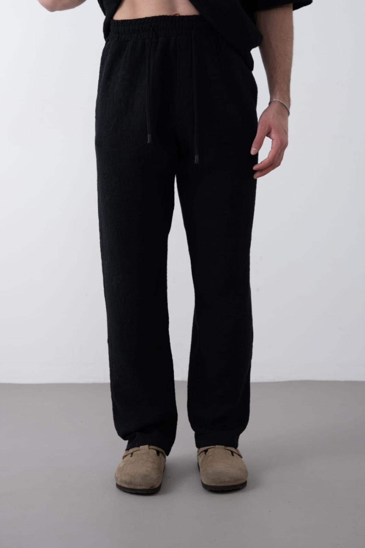 Wholesale Men Black Pants 738241