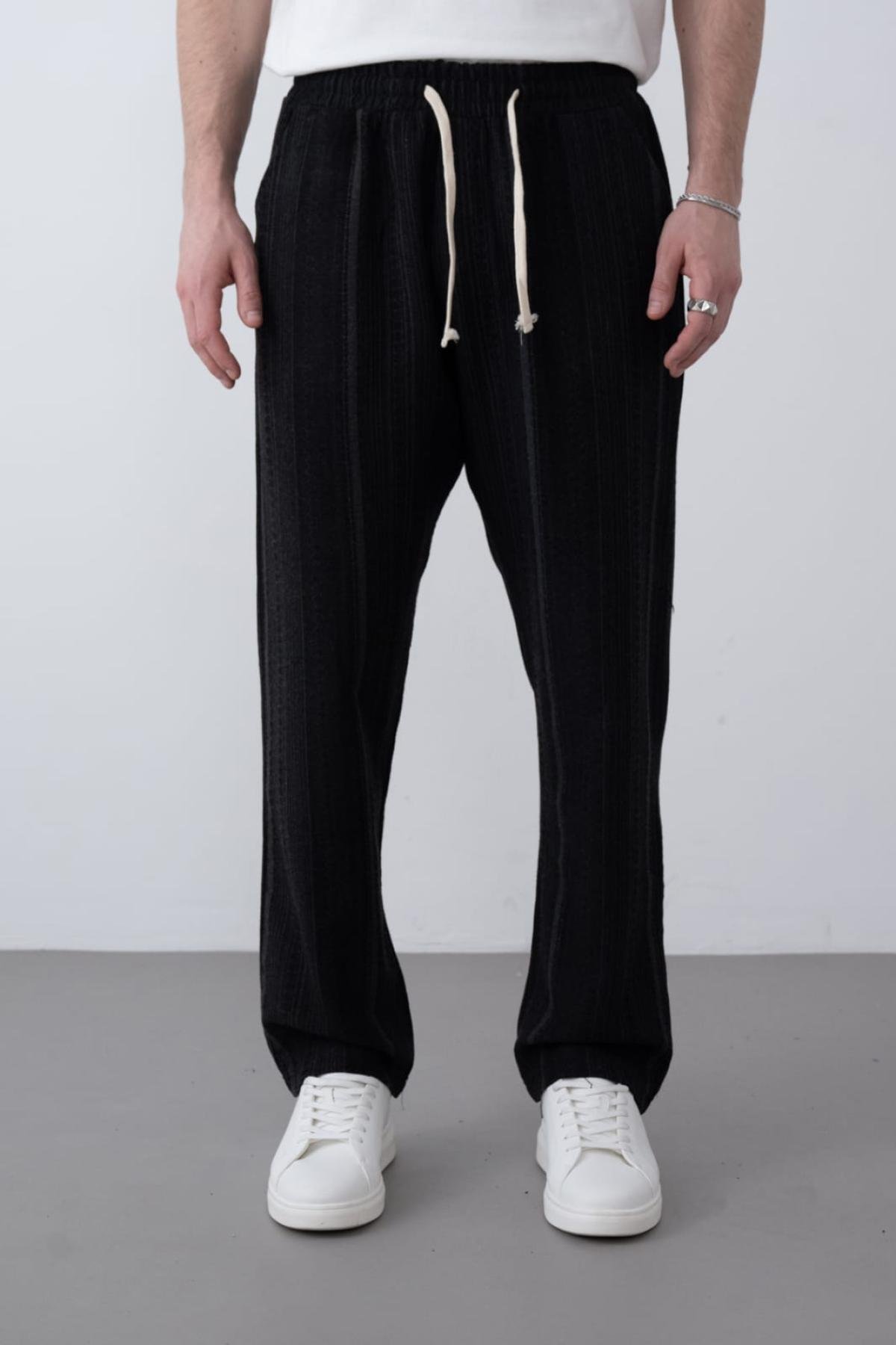 Wholesale Men Black Pants 738249