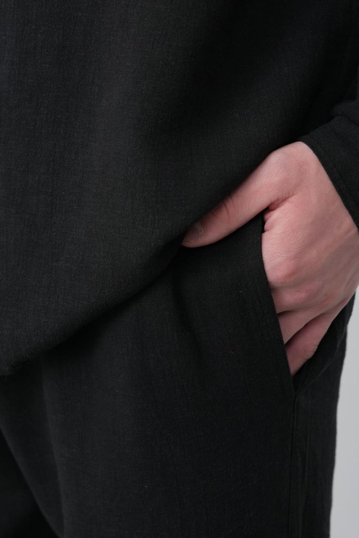 Wholesale Men Black Pants 738208