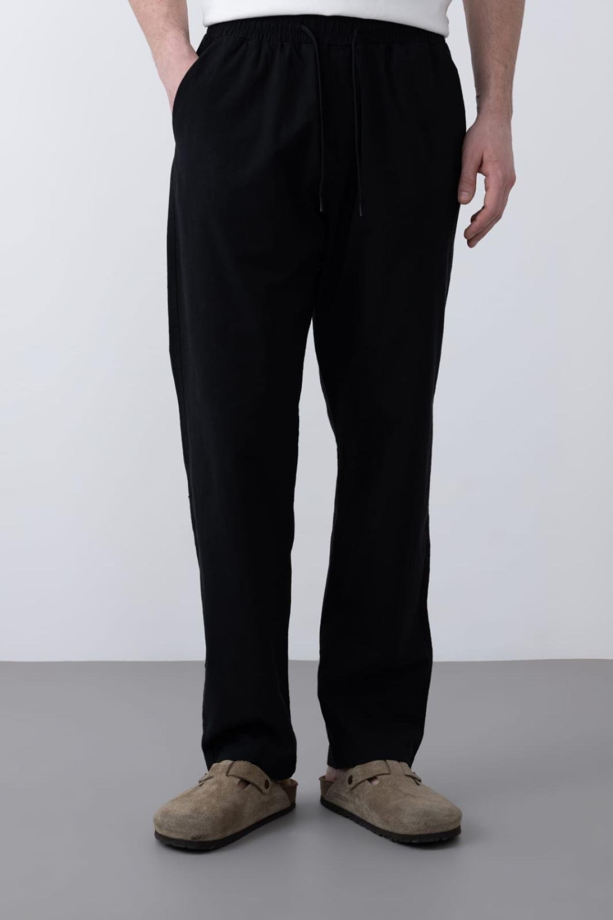 Wholesale Men Black Pants 738315