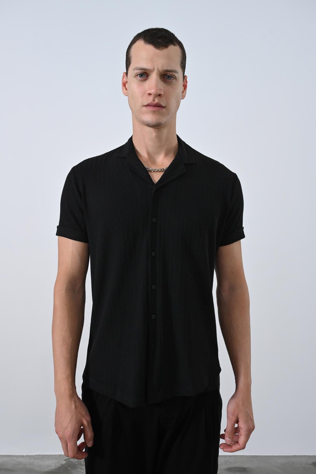 Wholesale Men Black Shirt 722814