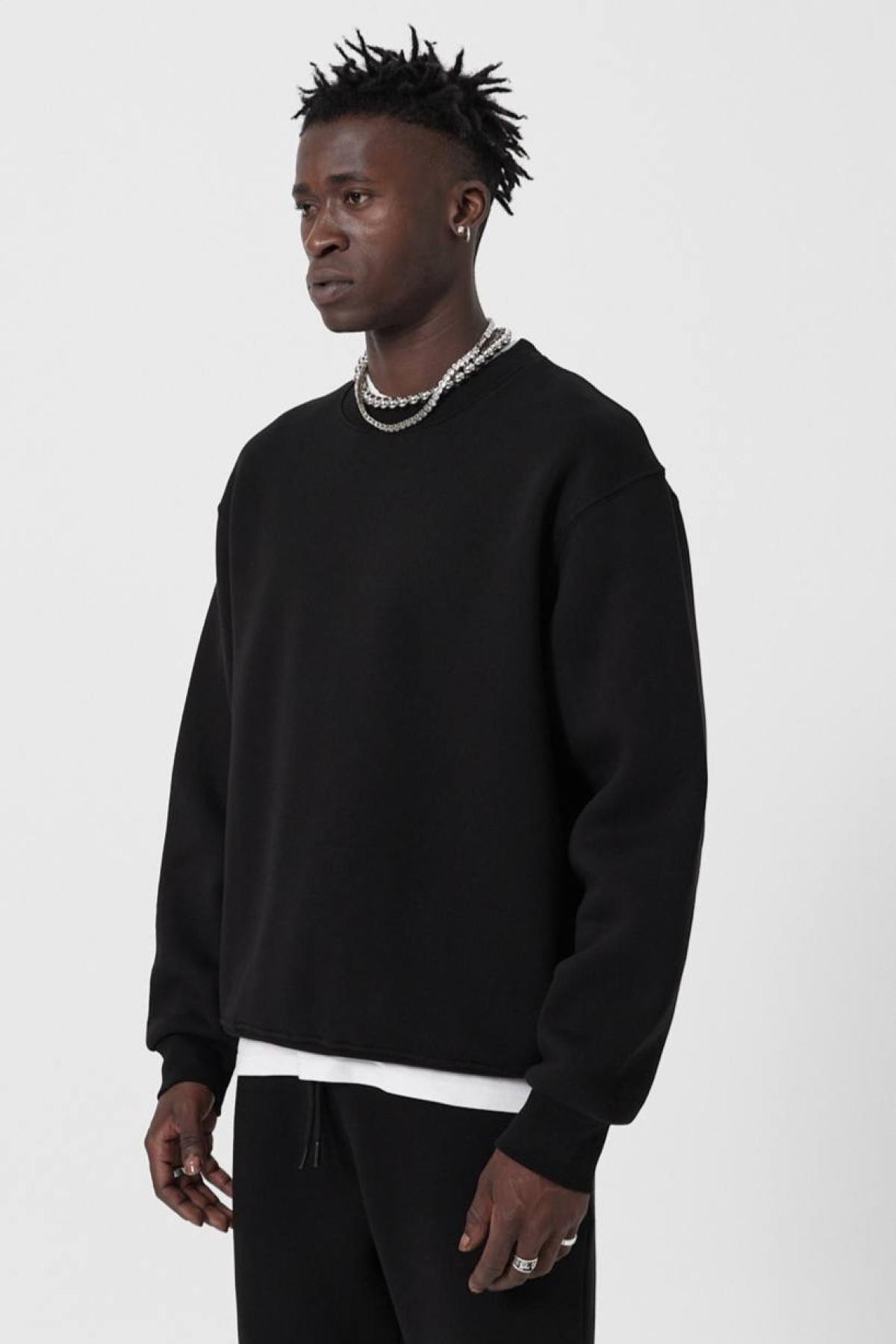 Wholesale Men Black Sweatshirt 739204
