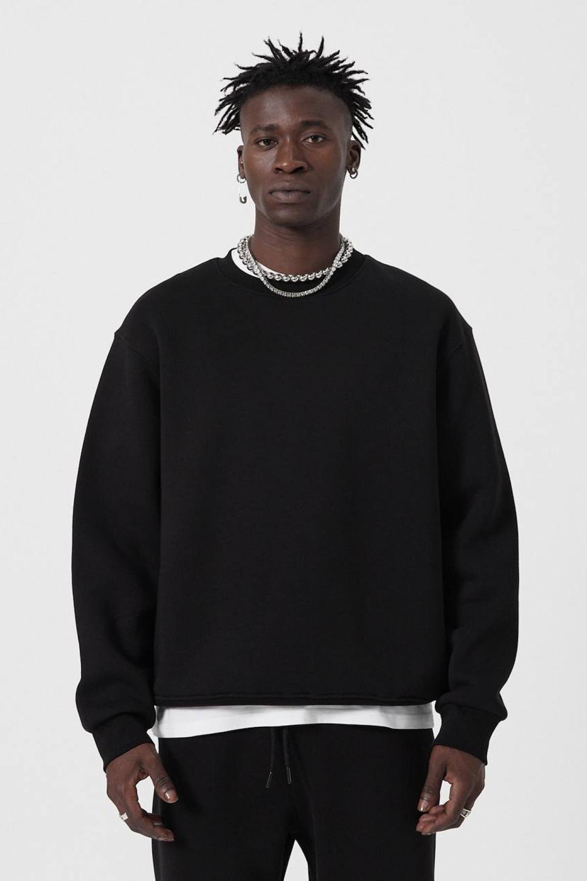 Wholesale Men Black Sweatshirt 739204