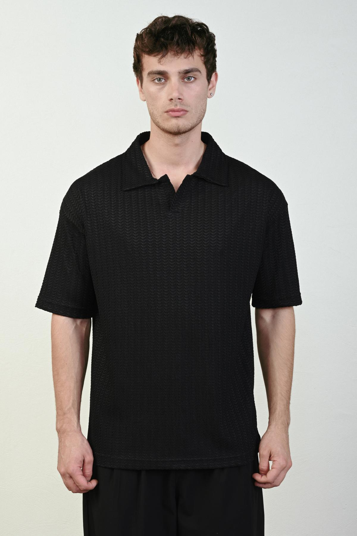 Wholesale Men Black T-shirt 721513